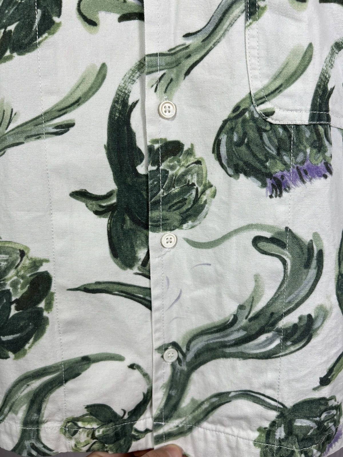 Jacquemus Jacquemus Le Coup De Soleil S/S 2020 Artichoke Print Shirt Size US M / EU 48-50 / 2 - 7 Thumbnail