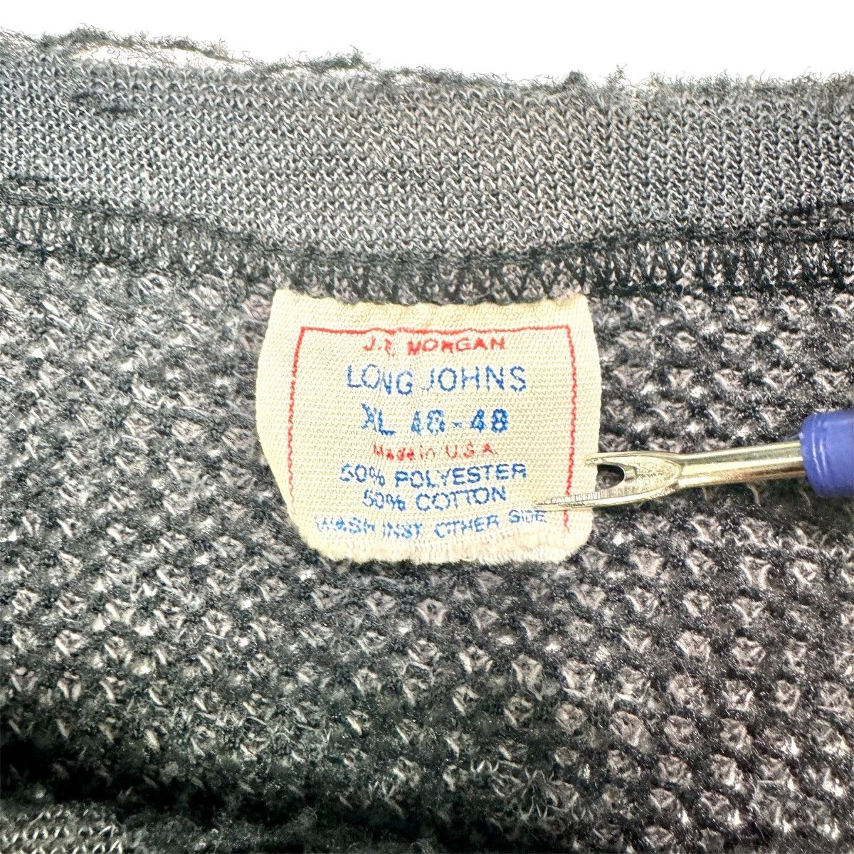Vintage VINTAGE 70'S THRASHED FADED BLACK THERMAL Size US XL / EU 56 / 4 - 6 Thumbnail