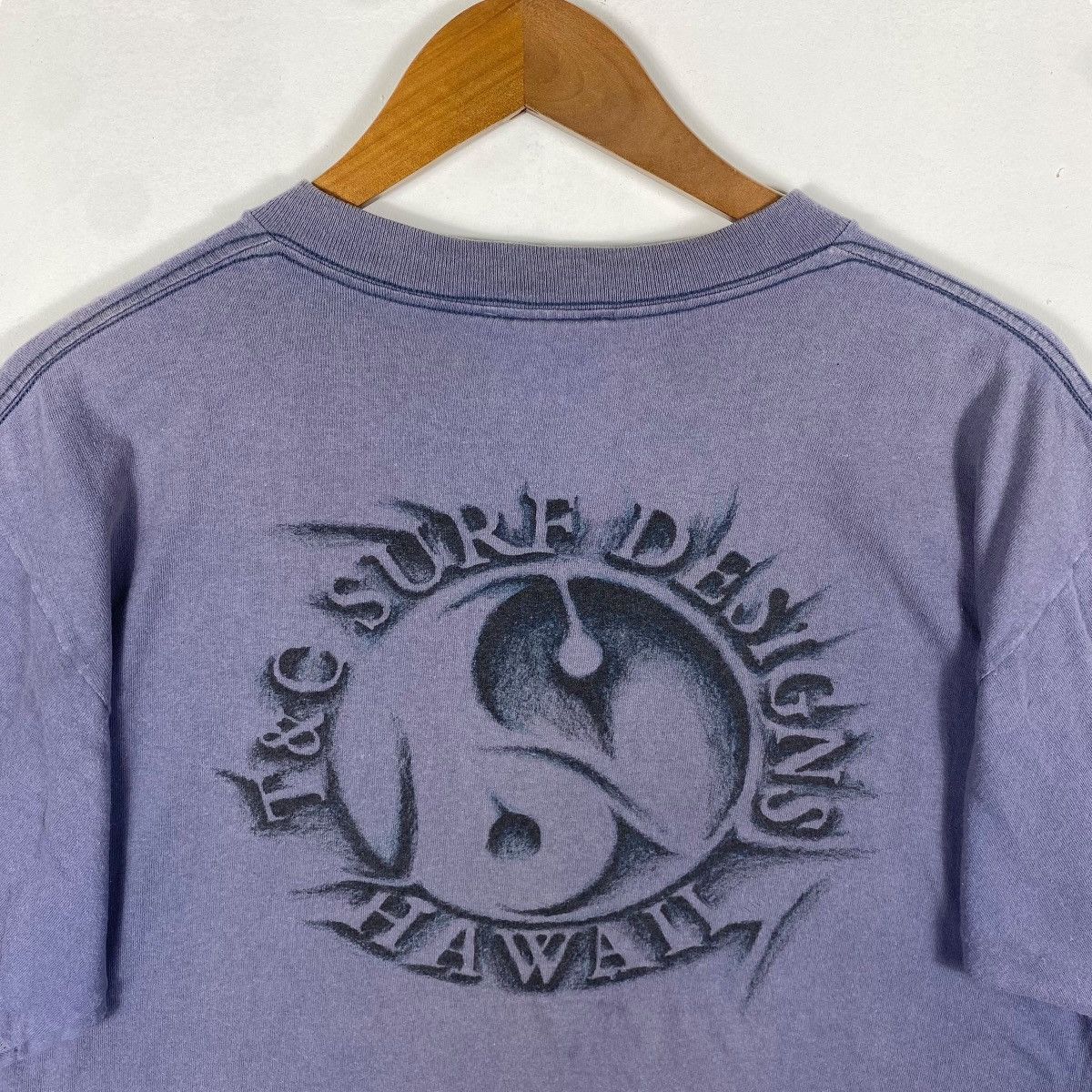 Vintage Vintage 80's T&C SURF Designs Hawaii Sunfaded Surf Tee Size US L / EU 52-54 / 3 - 2 Thumbnail