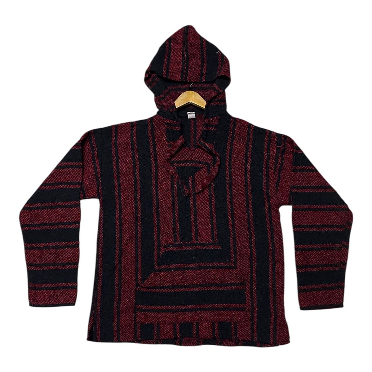 Vintage Vintage 80-90s Mexican baja hoodie wool material Size US L / EU 52-54 / 3 - 5 Thumbnail