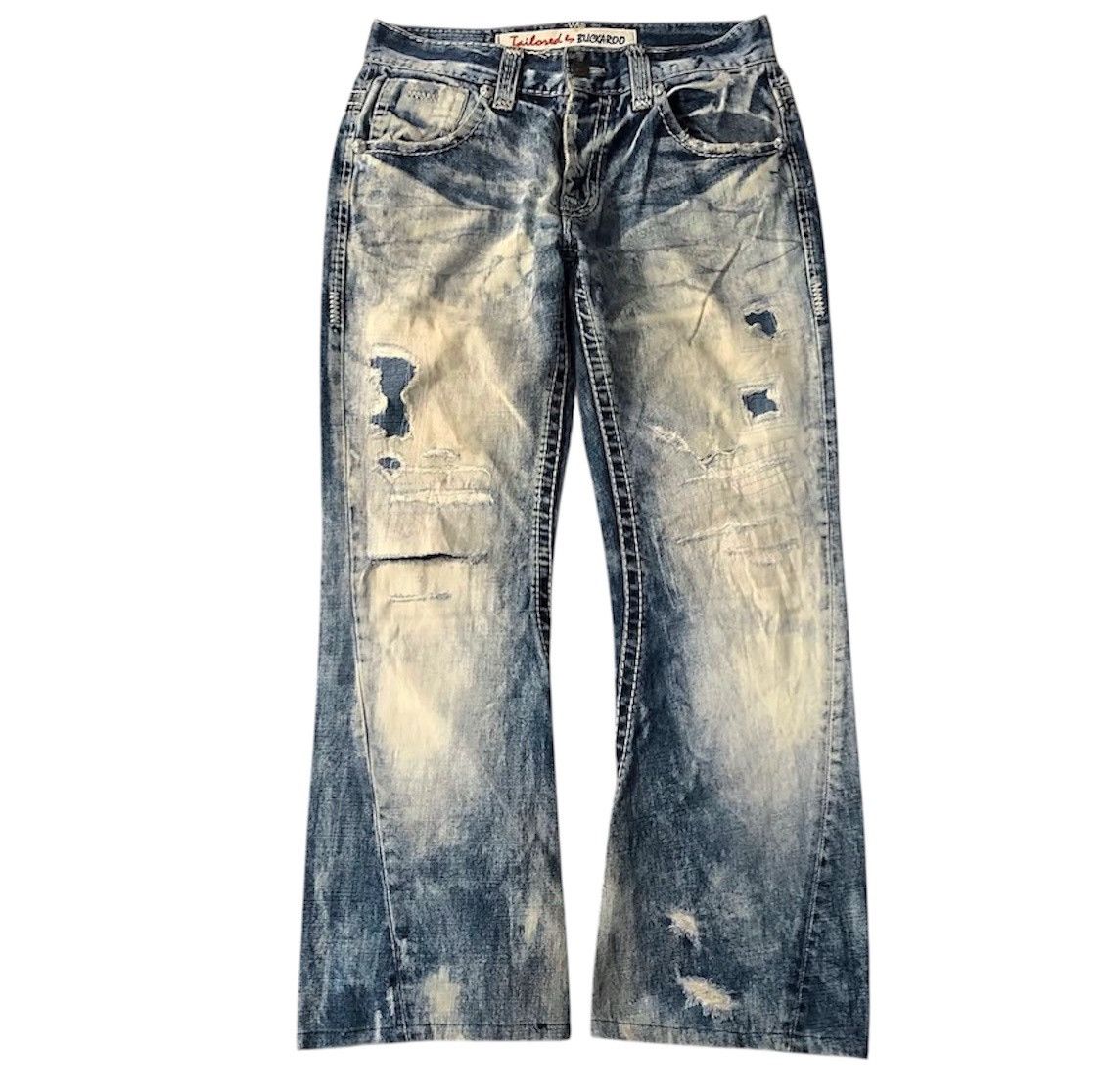 If Six Was Nine Y2K Buckaroo ripped jeans Size US 32 / EU 48 - 1 Thumbnail