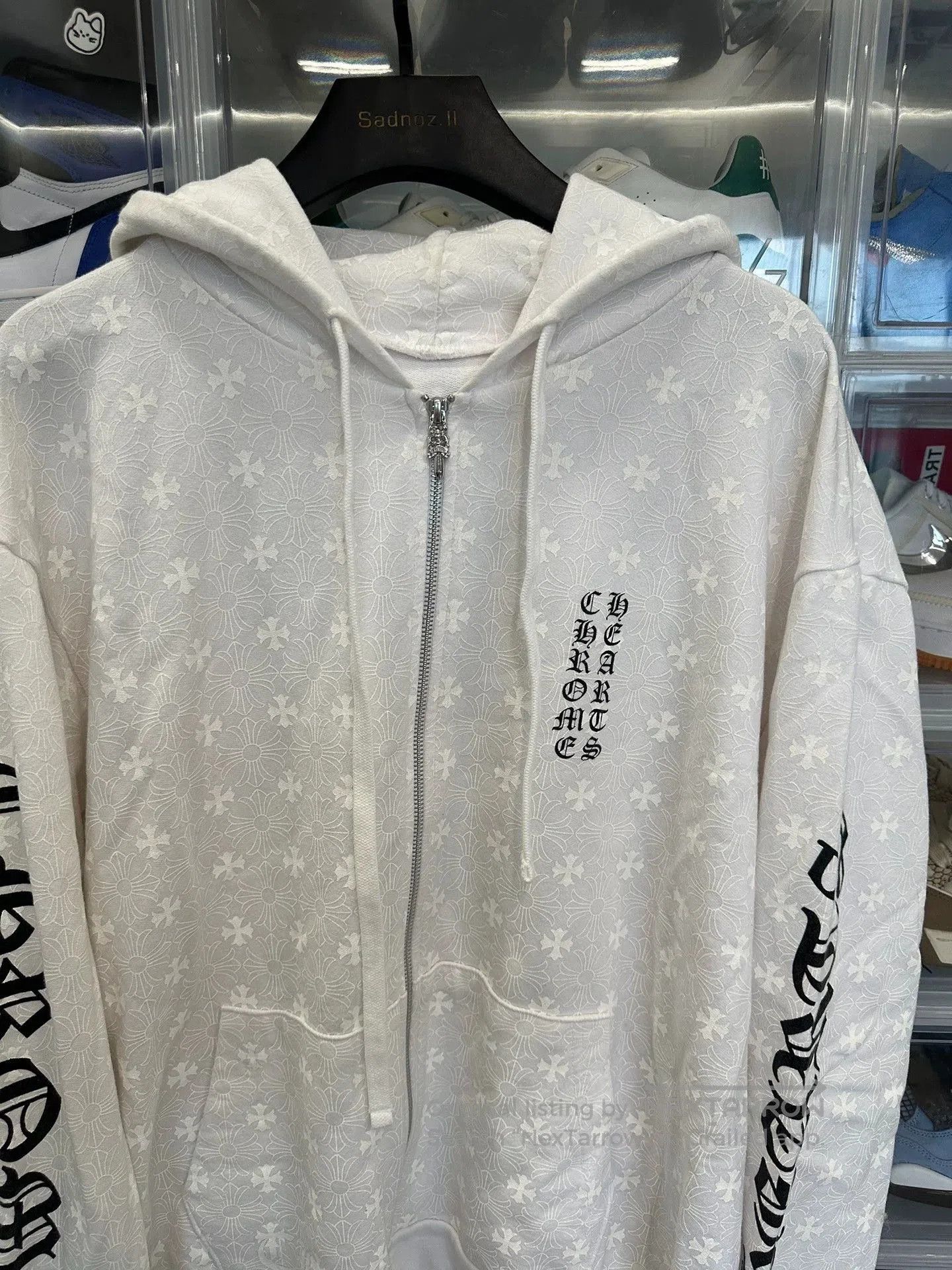 Chrome Hearts chrome hearts white zip-up hoodie with motifs. Size US L / EU 52-54 / 3 - 2 Thumbnail