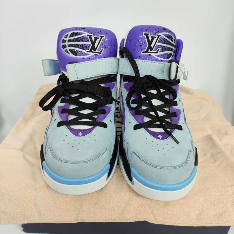Louis Vuitton LV Trainer2 Blue Purple Sneakers Size 9 Size US 9 / EU 42 - 1 Thumbnail