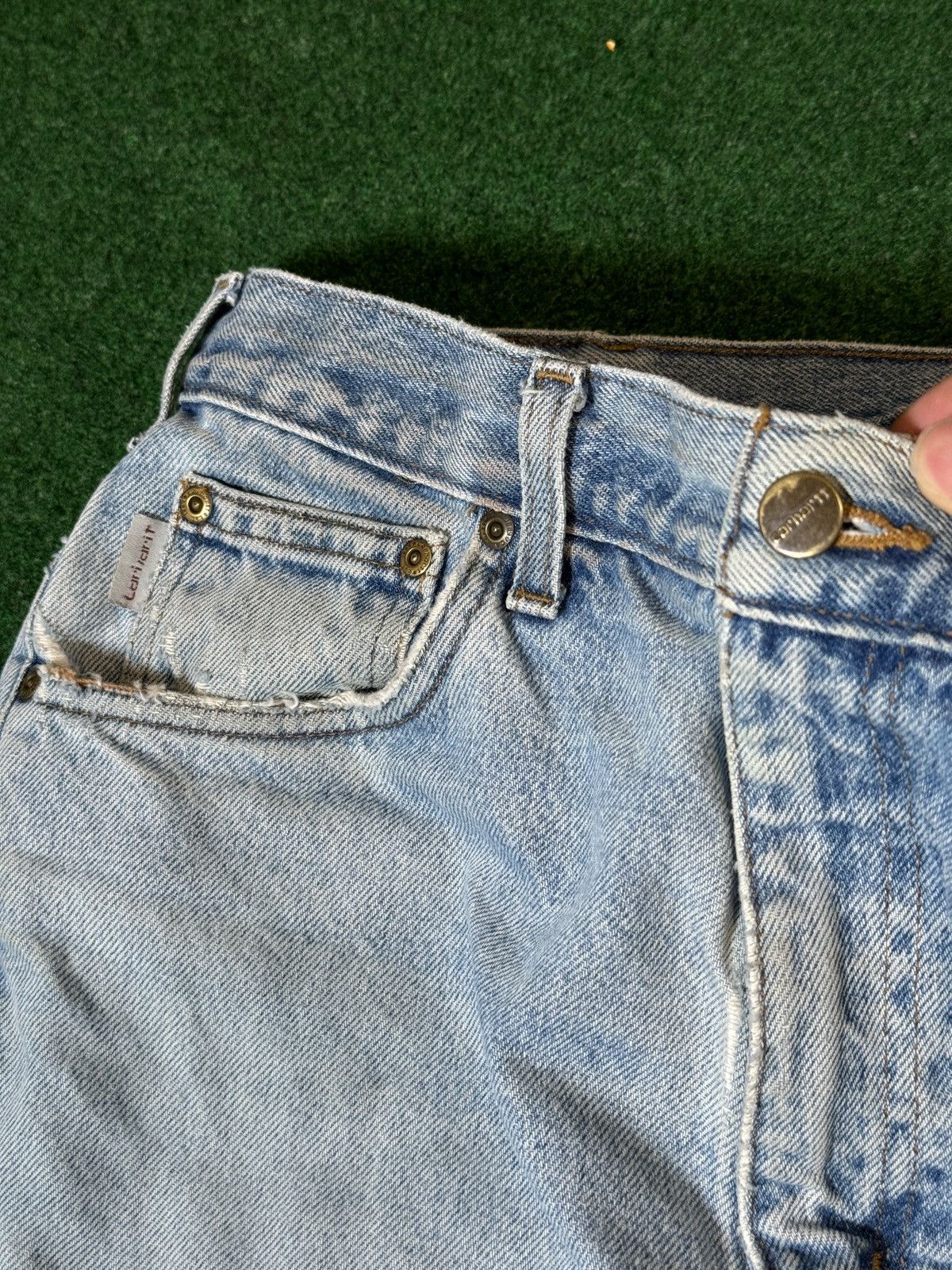 Carhartt Vintage 90s Y2K Carhartt Light Wash Regular Fit Denim Jeans Size US 34 / EU 50 - 4 Thumbnail