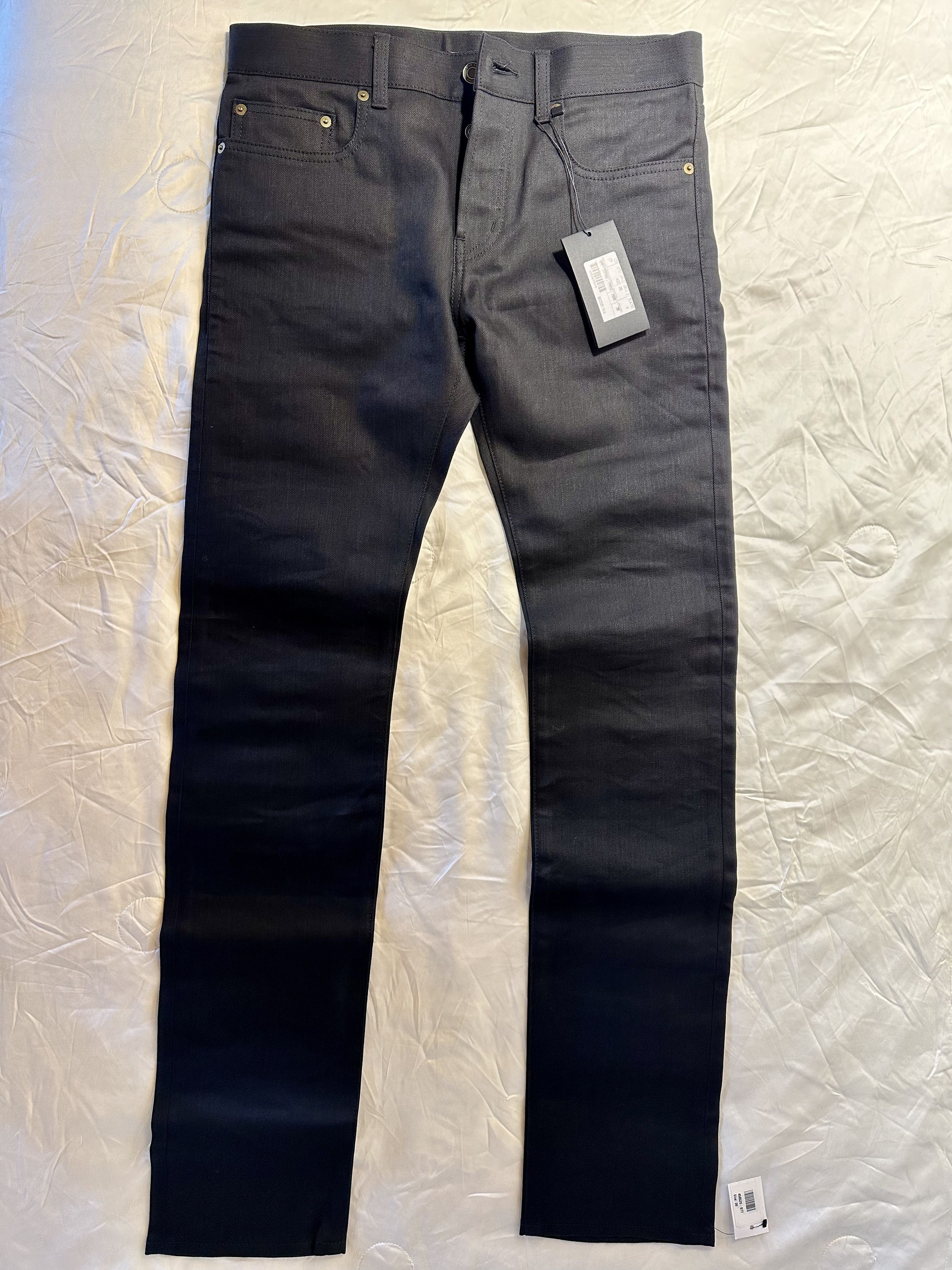 Hedi Slimane × Saint Laurent Paris AW13 RAW BLACK DENIM JEAN | D01 | SLIM FIT Size US 30 / EU 46 - 2 Thumbnail