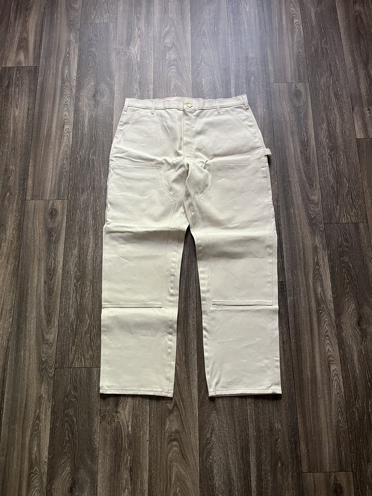image of Carhartt Double Knee Carpenter Pants in Natural, Men's (Size 30)