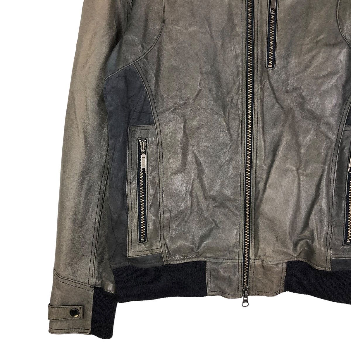 Japanese Brand 🔥VINTAGE CROPPED BIKER LEATHER JACKET PIGSKINS LIDAH JAPAN Size US S / EU 44-46 / 1 - 6 Thumbnail