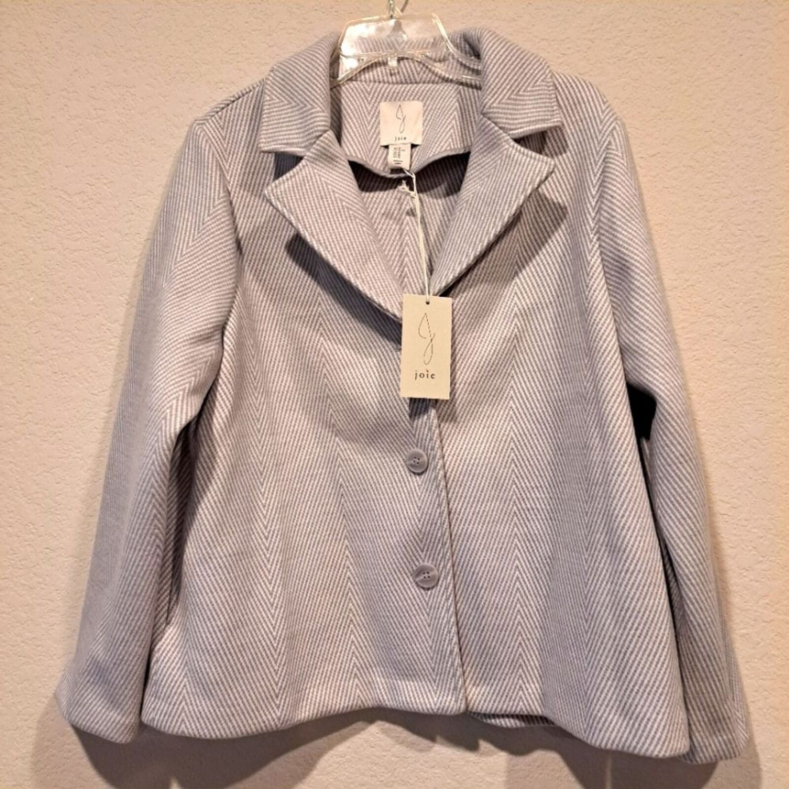 Joie Joie wool blend pea coat jacket collar chevron blue sz XL Size XL / US 12-14 / IT 48-50 - 1 Thumbnail