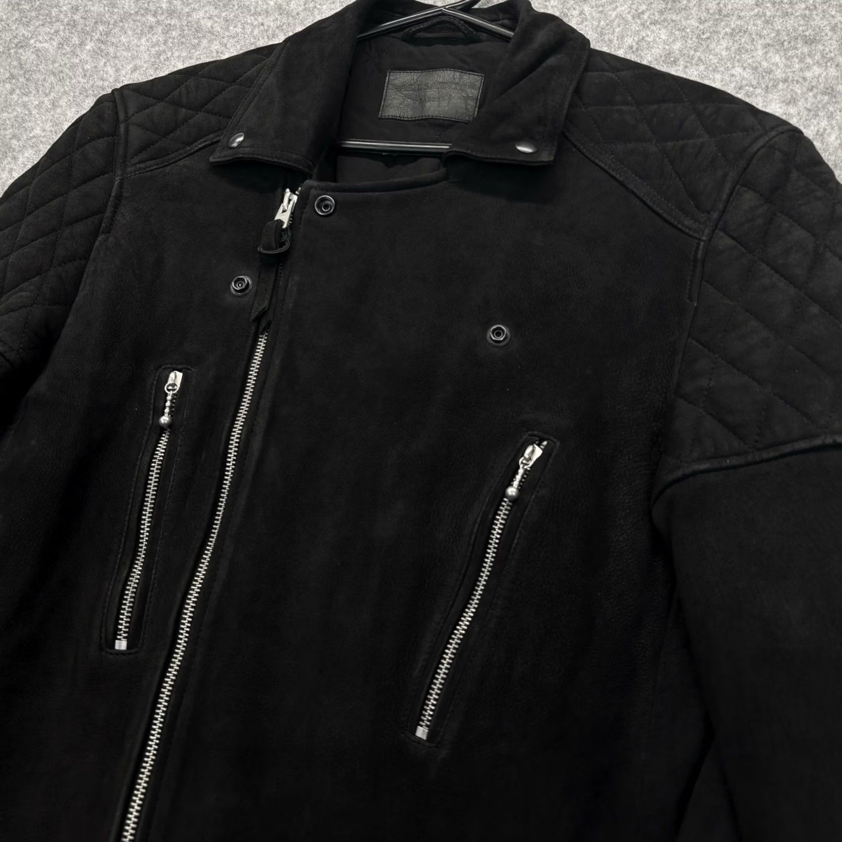 Allsaints Allsaints biker jacket kenji sheep leather Suede large size mens black Vgc Size US L / EU 52-54 / 3 - 5 Thumbnail