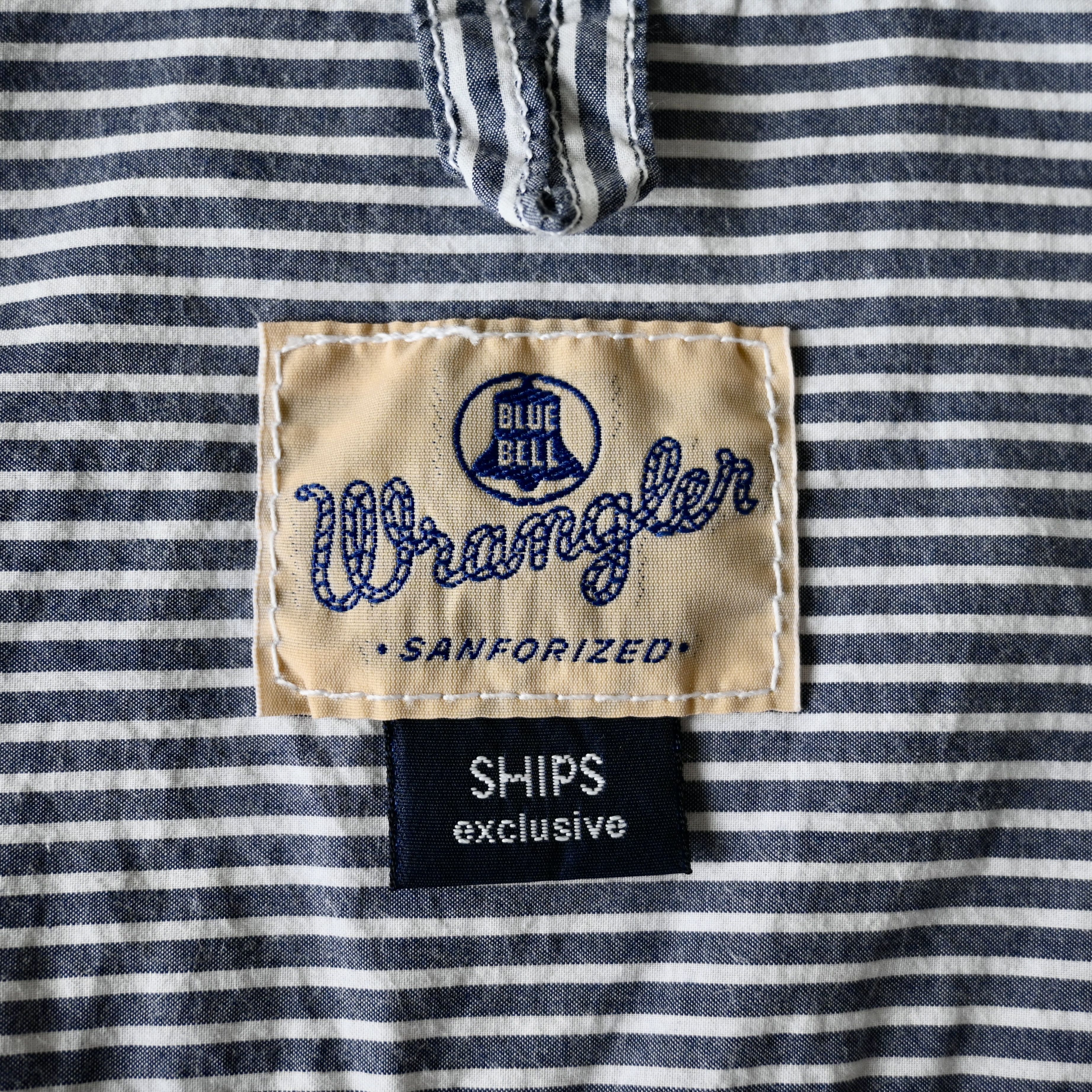 Japanese Brand Wrangler for Ships 11MJZ trucker jacket type shirt Size US M / EU 48-50 / 2 - 14 Thumbnail
