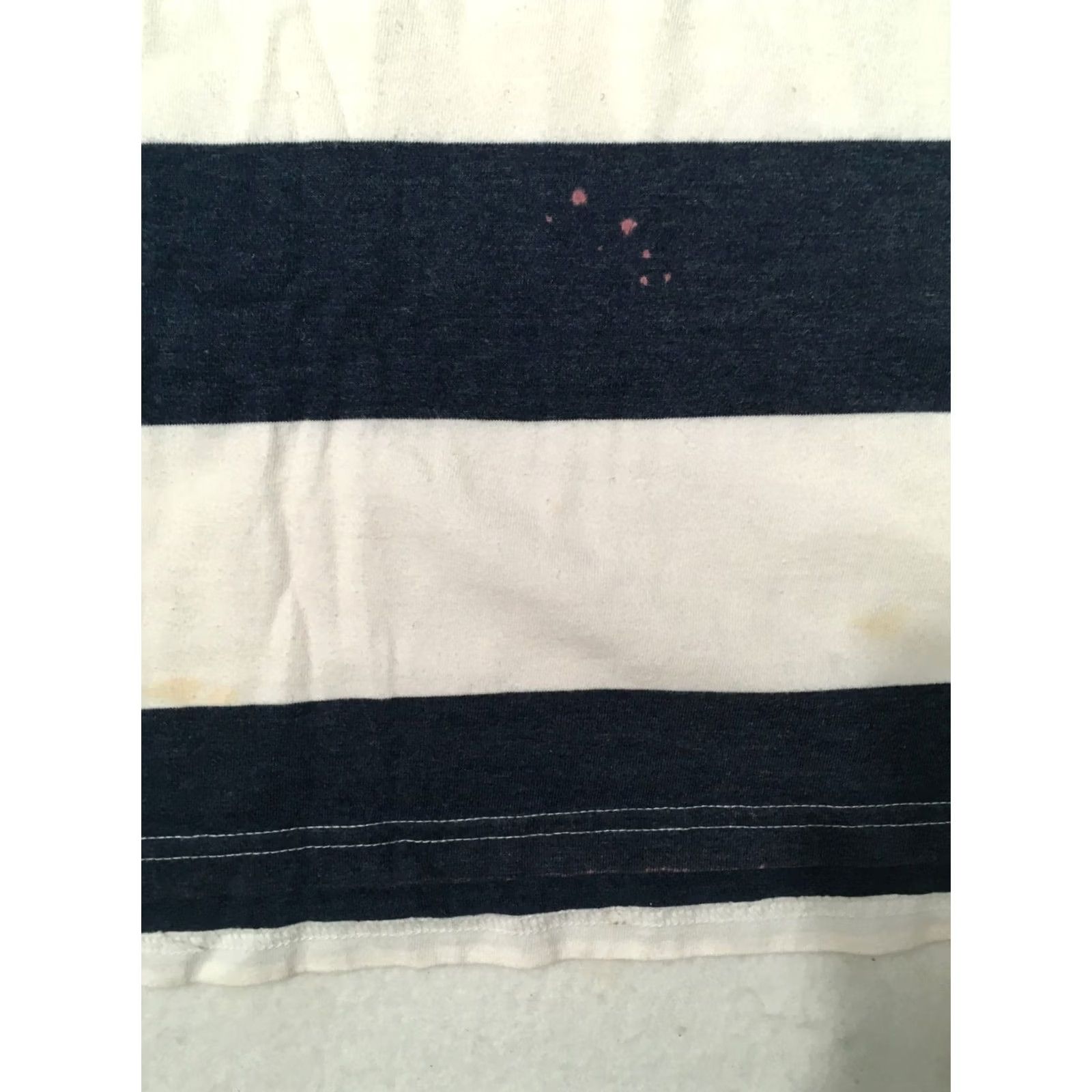 Vintage St. John's Bay Polo Shirt Size MED Blue WHITE STRIPE Short Sleeve Casual Men Size US M / EU 48-50 / 2 - 4 Thumbnail