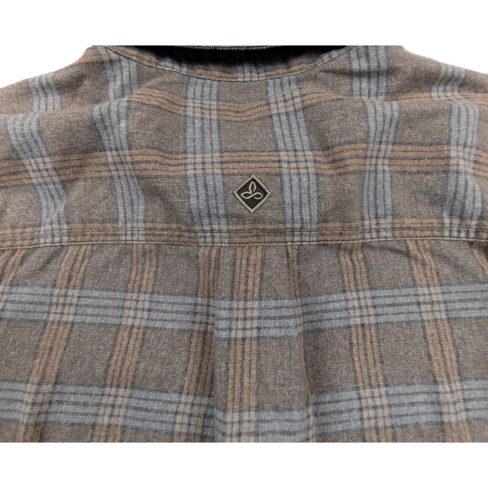 Prana prAna Shirt Mens Medium Brown Button Up Long Sleeve Plaid Collared Outdoors Size US M / EU 48-50 / 2 - 6 Thumbnail