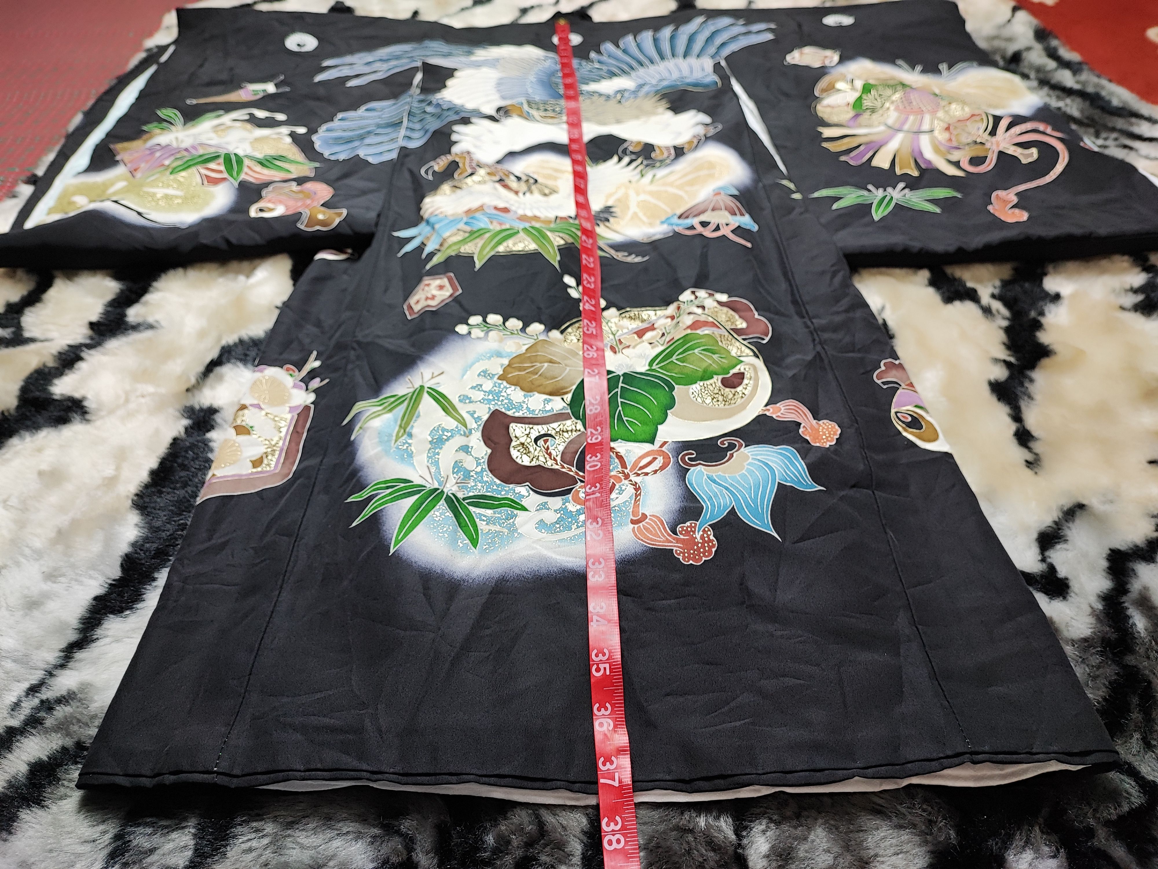 Japanese Brand Sukajan Kimono Silk Phoenix Size XS / US 0-2 / IT 36-38 - 21 Thumbnail