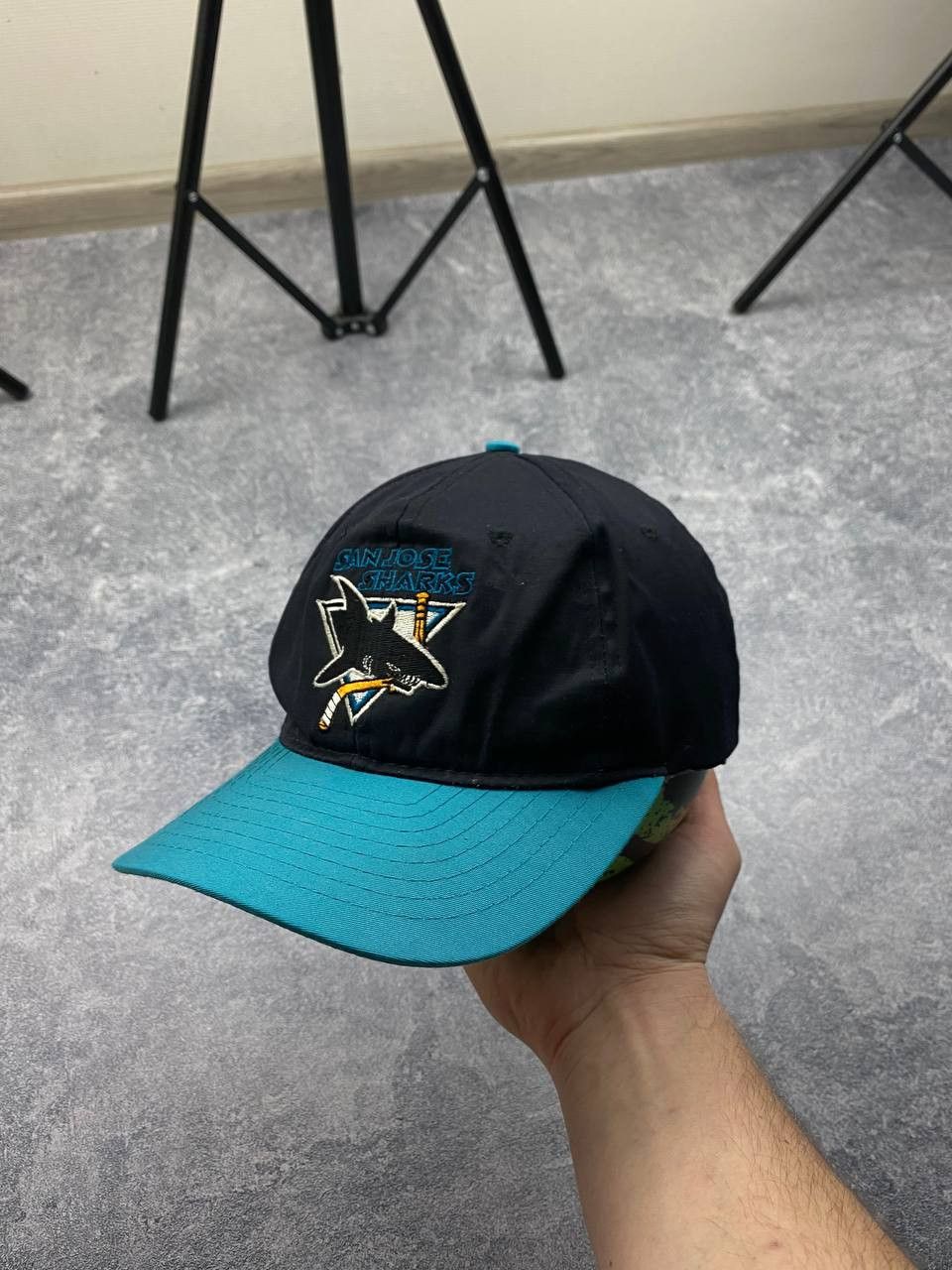 NHL × Vintage Vintage 90’s San Jose Sharks NHL Snap Back Hat Cap Size ONE SIZE - 1 Thumbnail
