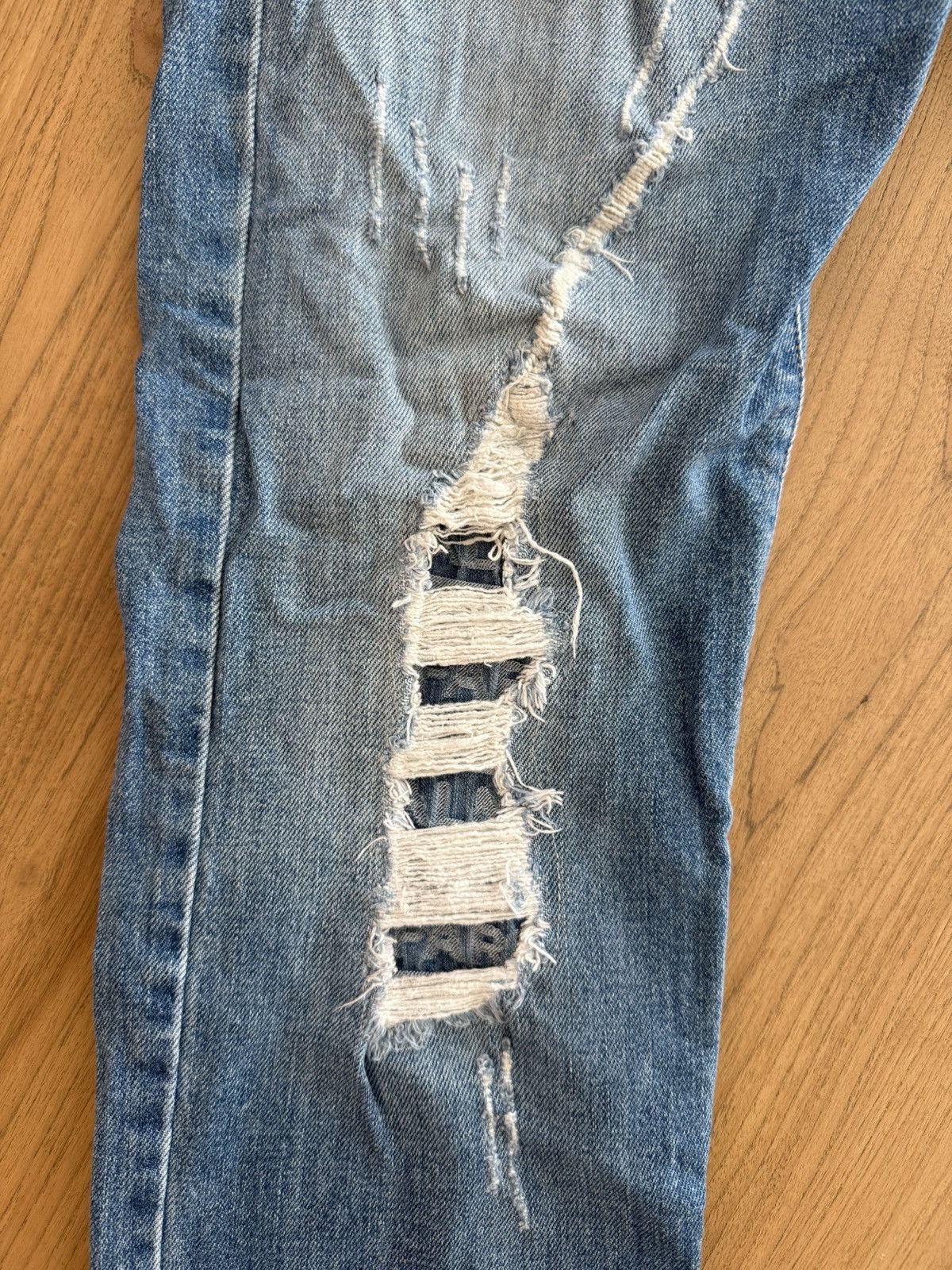 Balmain Balmain Monogram Distressed Tapered Jeans Size US 32 / EU 48 - 4 Thumbnail