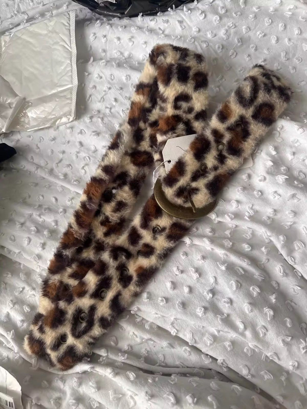 Japanese Brand Leopard Print Fur Belts Size ONE SIZE - 8 Thumbnail