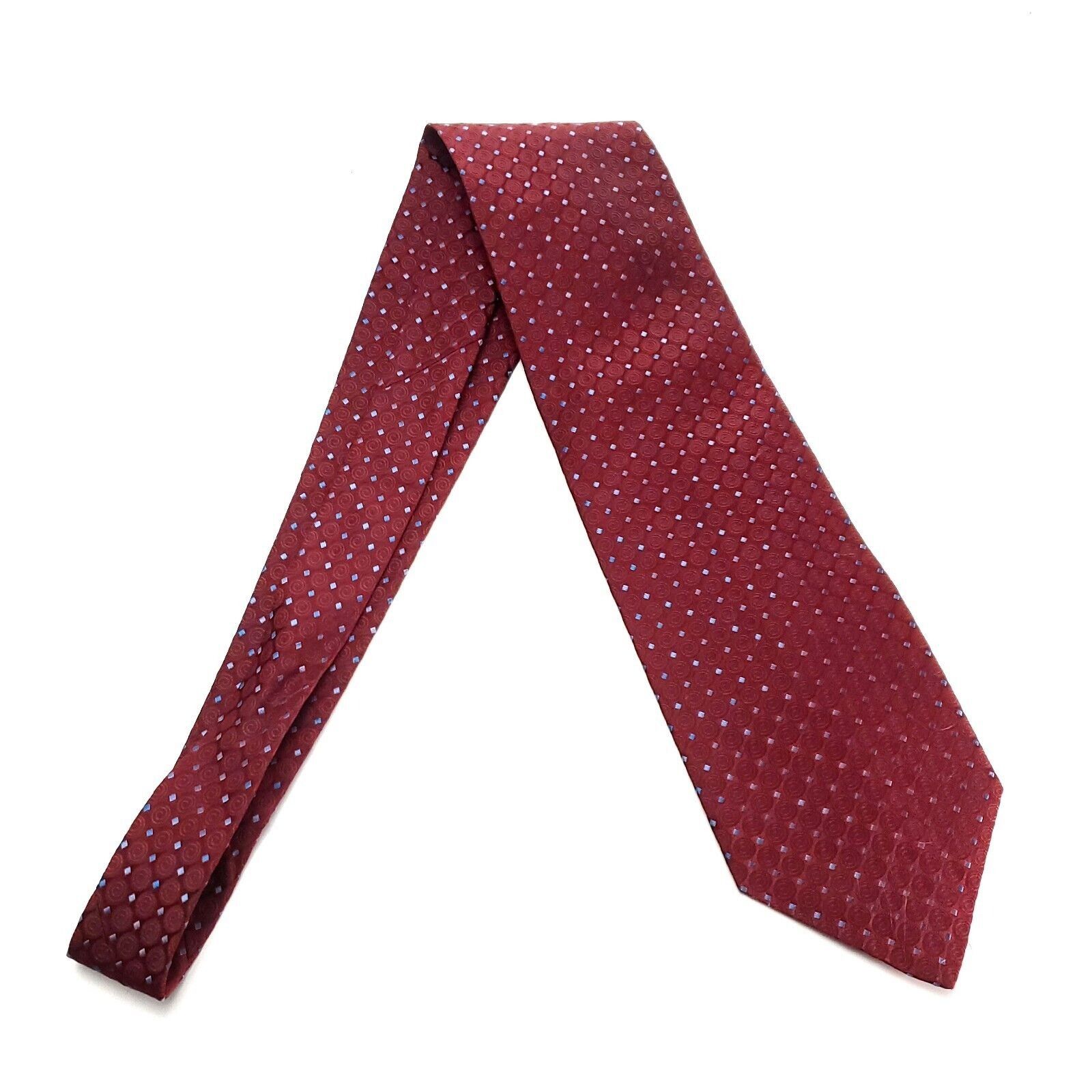 XMI Platinum XMI Platinum Silk Tie Woven Red Geometric Wide Size ONE SIZE - 7 Thumbnail
