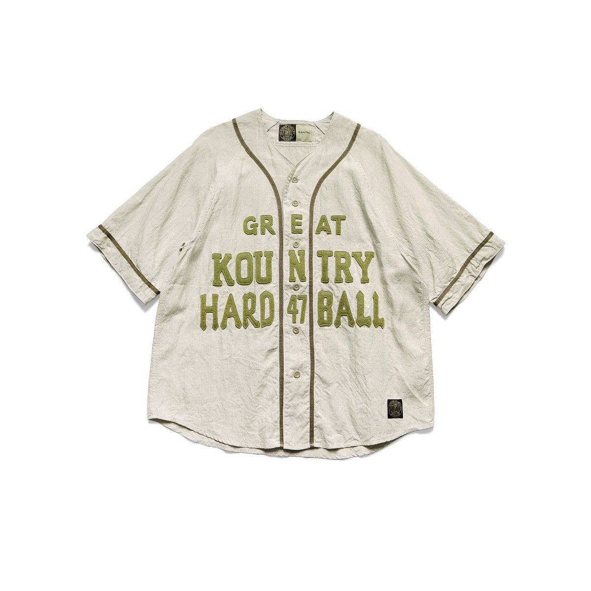 Kapital Kapital French Linen GREAT KOUNTRY Baseball Shirt Size US L / EU 52-54 / 3 - 1 Thumbnail