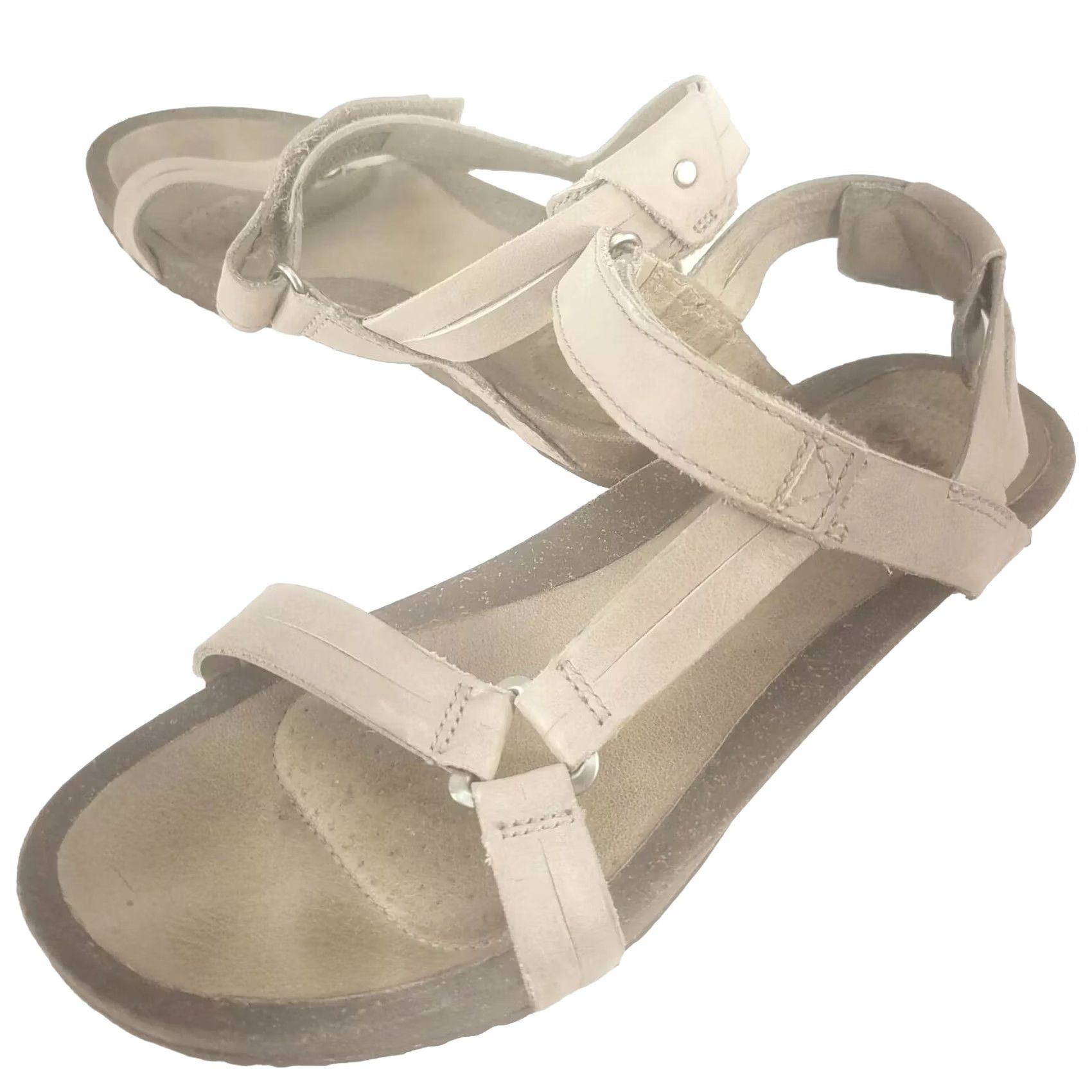 Teva VINTAGE: No Teva Sandal Women Strappy Wedge Beige Leather Hook & Loop 8.5 Size Sandal Womens Casual Shoes 39.5 EU 6.5 UK Size US 9 / IT 39 - 2 Thumbnail