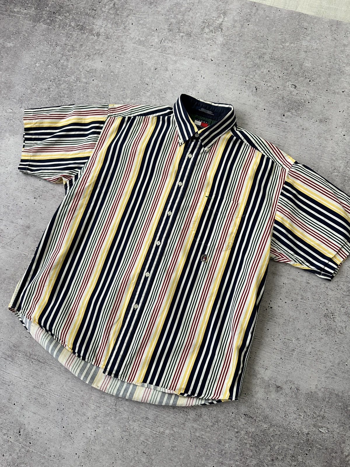 Tommy Hilfiger × Vintage Tommy Hilfiger Y2K Striped Shirt Notorious BIG style Size US XL / EU 56 / 4 - 2 Thumbnail