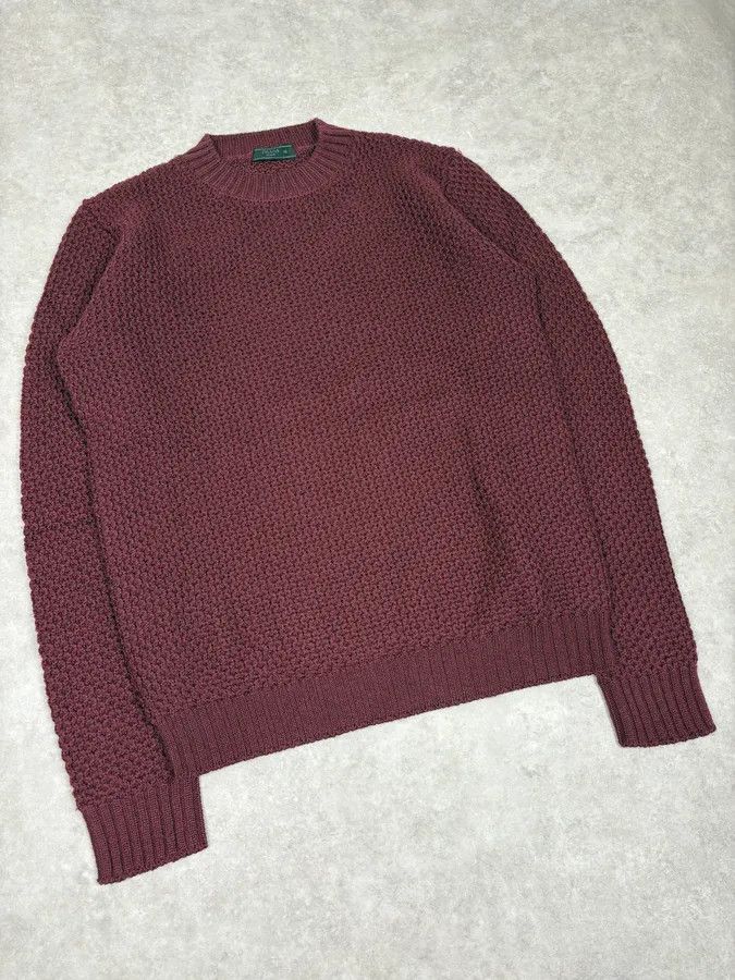 Prada AW2018 Prada Bordeaux Minimalist Waffled Sweater Size US M / EU 48-50 / 2 - 4 Thumbnail