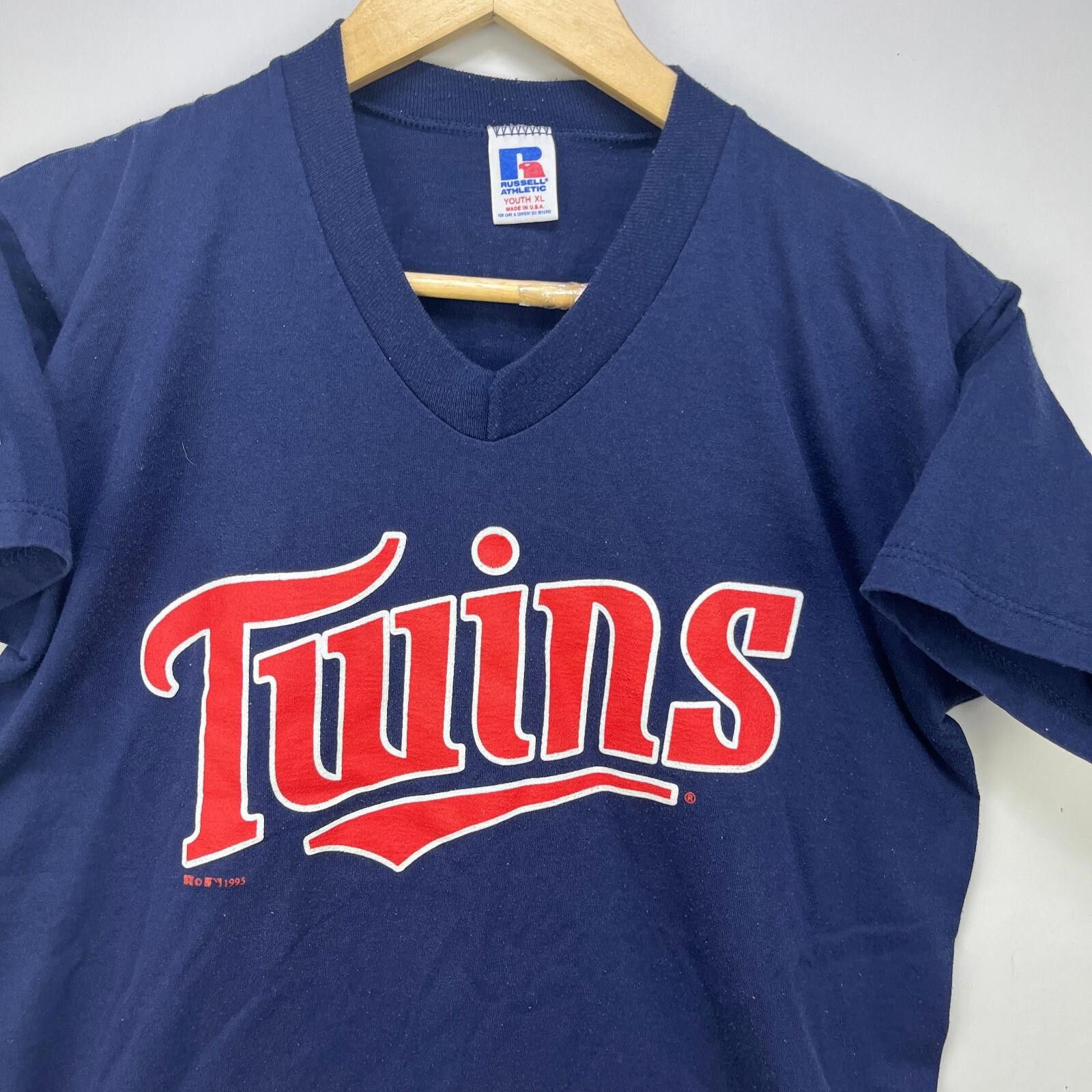 Russell Athletic Vintage 1995 Minnesota Twins Russell T-Shirt Youth XL Size ONE SIZE - 2 Thumbnail