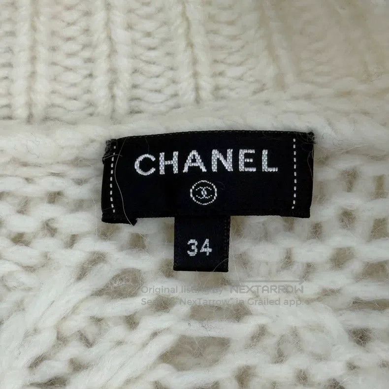 Chanel Chanel Milky white half wool hollow pattern sweater Size XXS / US 00 / IT 34 - 5 Thumbnail