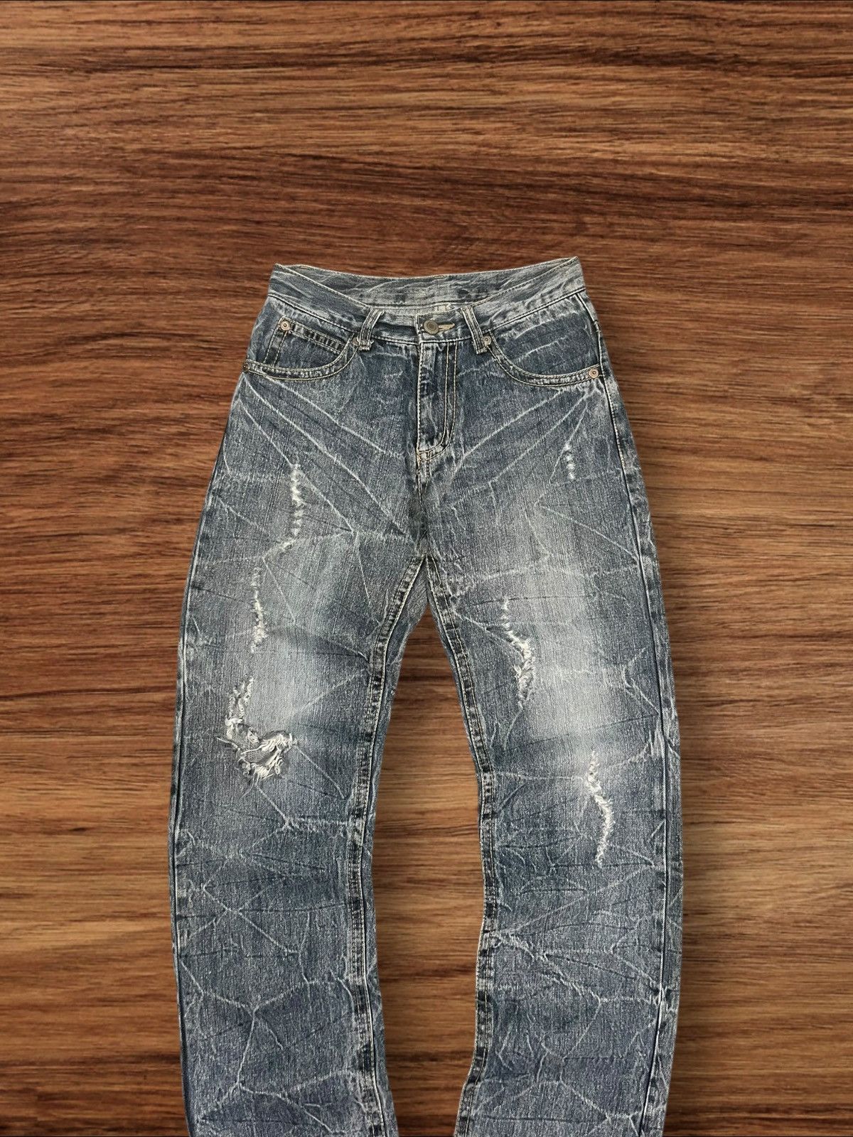 Japanese Brand × Le Grande Bleu (L.G.B.) Vintage Japanese Brand Back & Forth Embroidered Whisker Jean Size US 28 / EU 44 - 3 Thumbnail