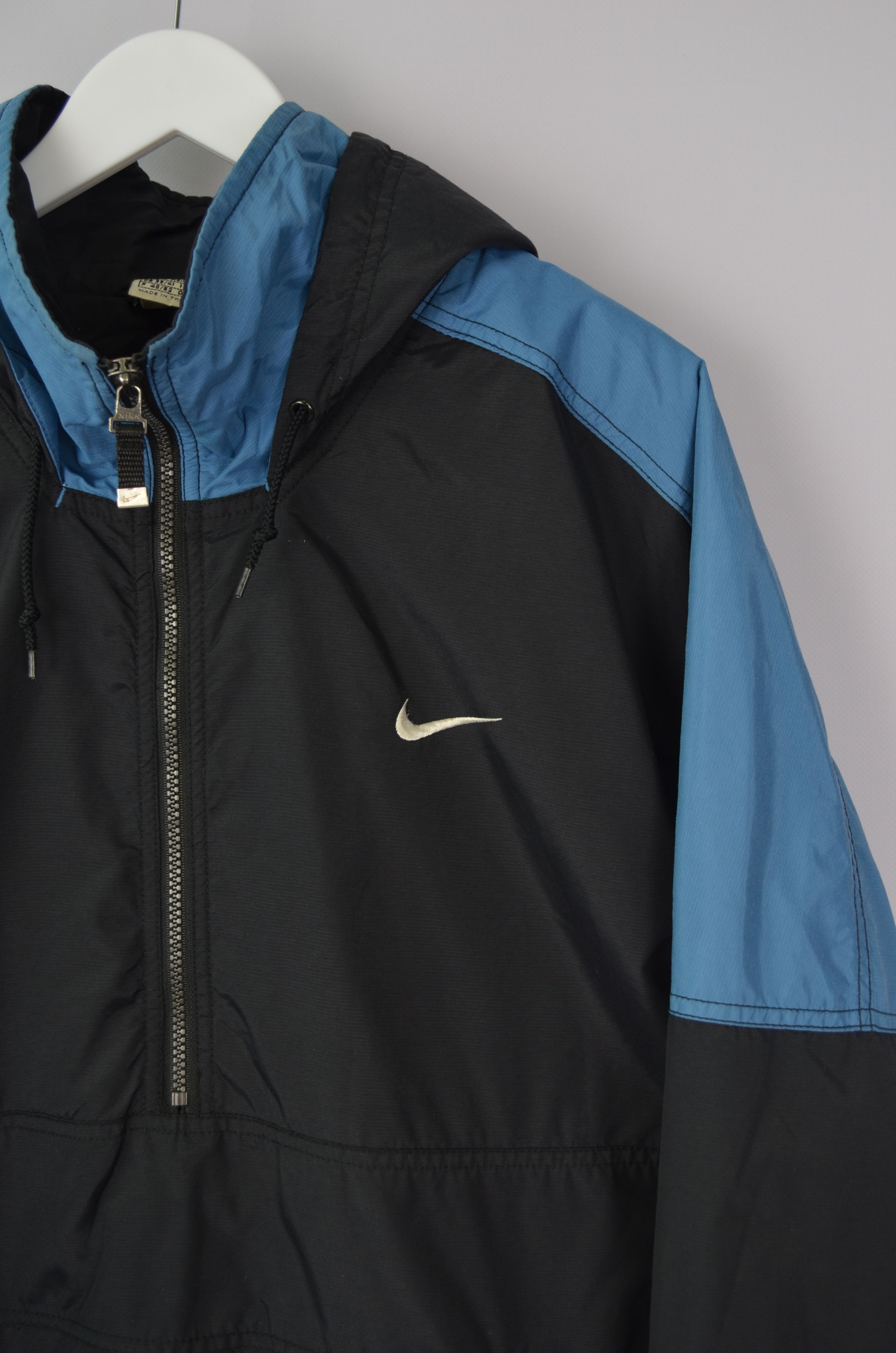 Nike × Vintage 90s Vintage Nike 1/4 Zip Embroided Logo Nylon Anorak Jacket Size US M / EU 48-50 / 2 - 3 Thumbnail