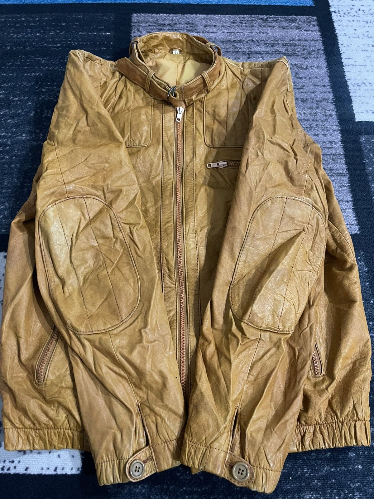 Vintage Vintage Unbrand Cow Leather Jacket Size US L / EU 52-54 / 3 - 12 Thumbnail