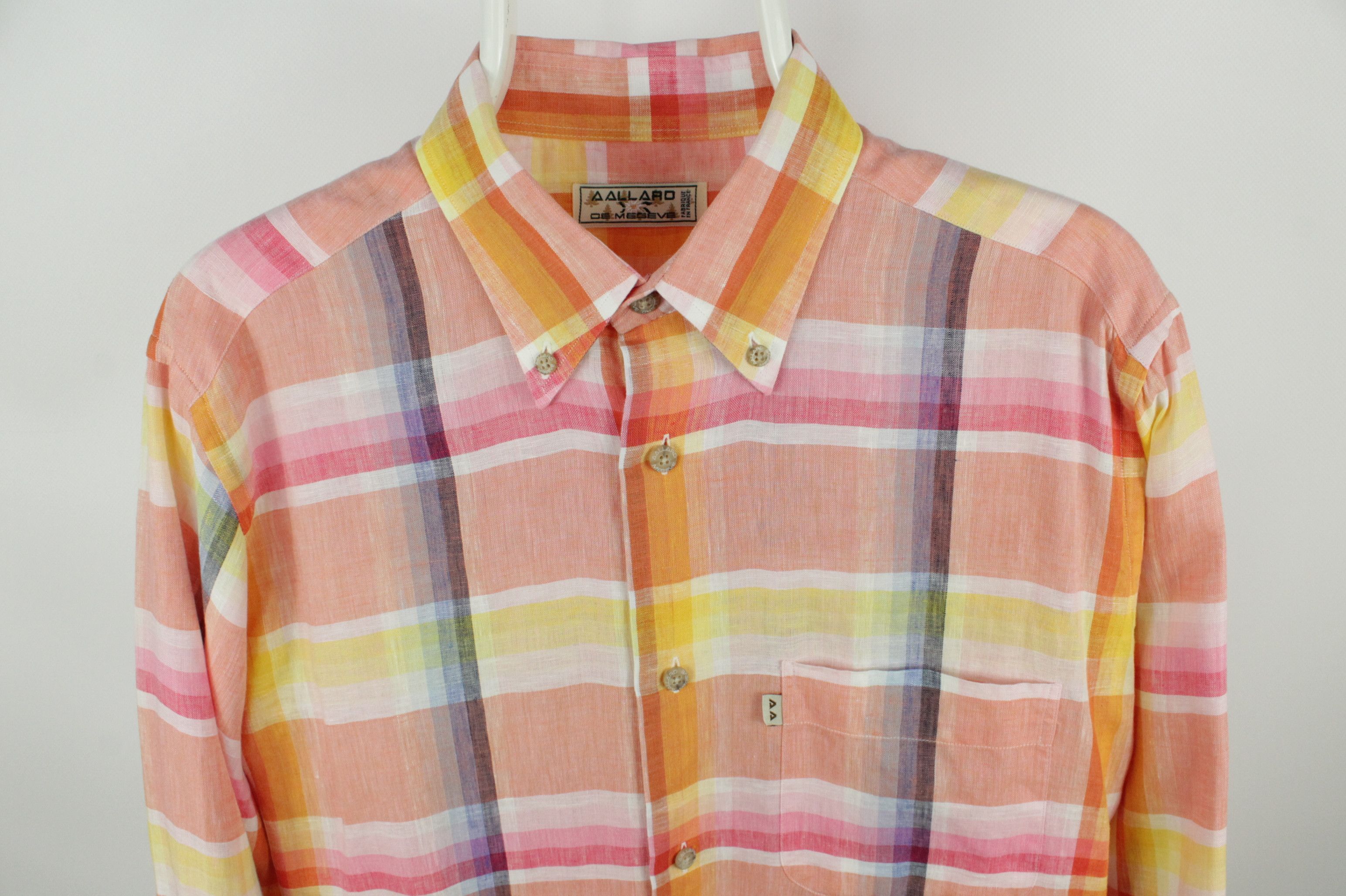 Other AAllard de Megeve Relax Fit Multicolor Linen Shirt Size US M / EU 48-50 / 2 - 2 Thumbnail