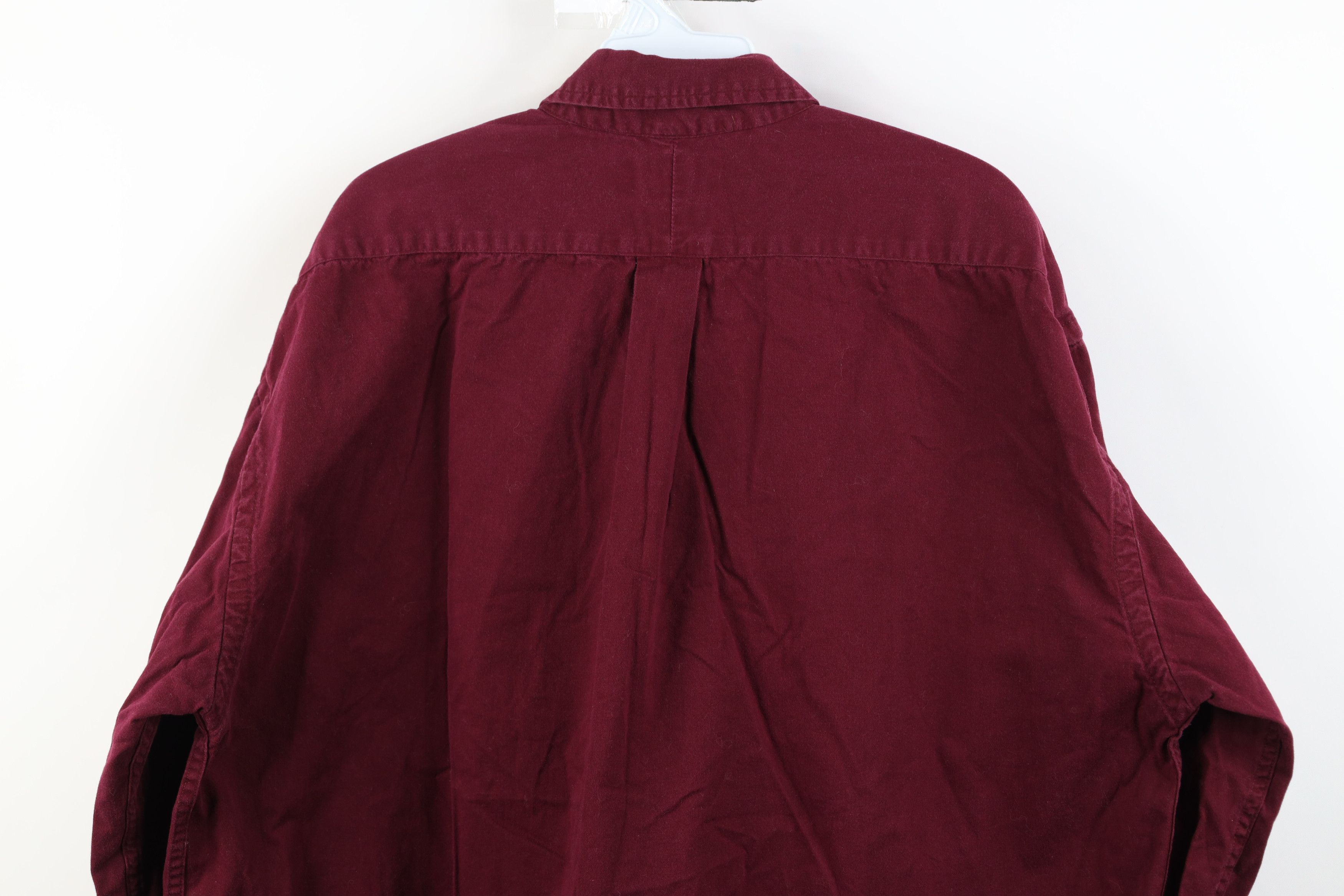 Polo Ralph Lauren Vintage 90s Ralph Lauren Collared Button Down Shirt Burgundy Size US XL / EU 56 / 4 - 12 Thumbnail