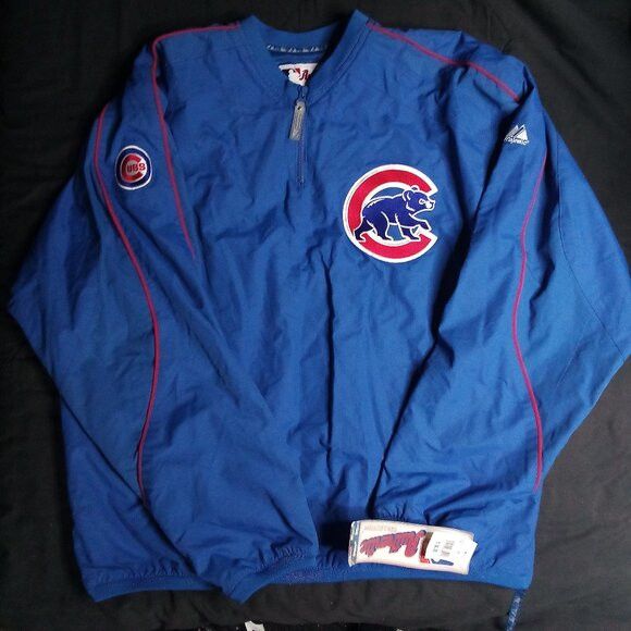 Majestic NWT Majestic Chicago Cubs Pullover Windbreaker Jacket Size US L / EU 52-54 / 3 - 2 Thumbnail