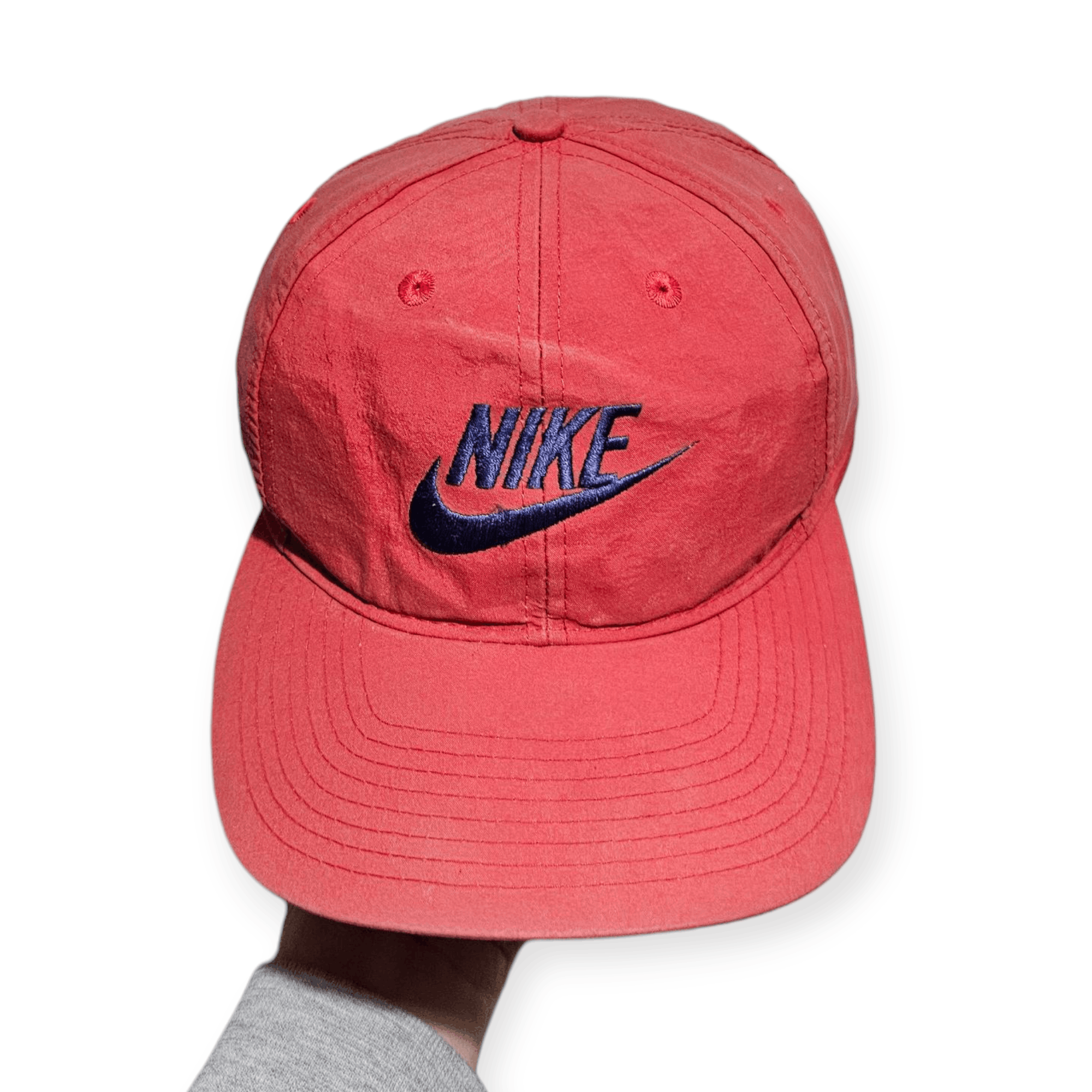 Nike Nike 80's Vintage Nylon Red Hat Size ONE SIZE - 2 Thumbnail