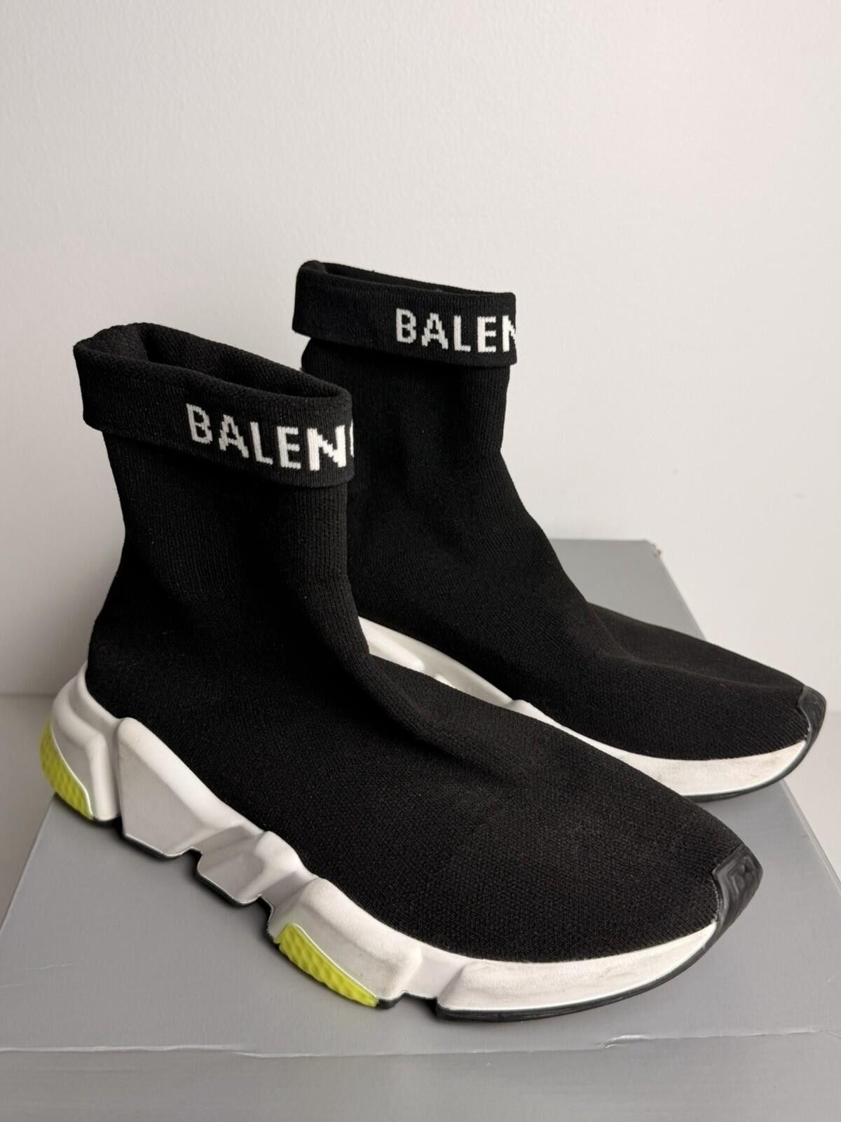 Balenciaga Balenciaga Speed Trainer Sneakers Black/White Women’s SZ 39 Size US 9 / IT 39 - 1 Thumbnail