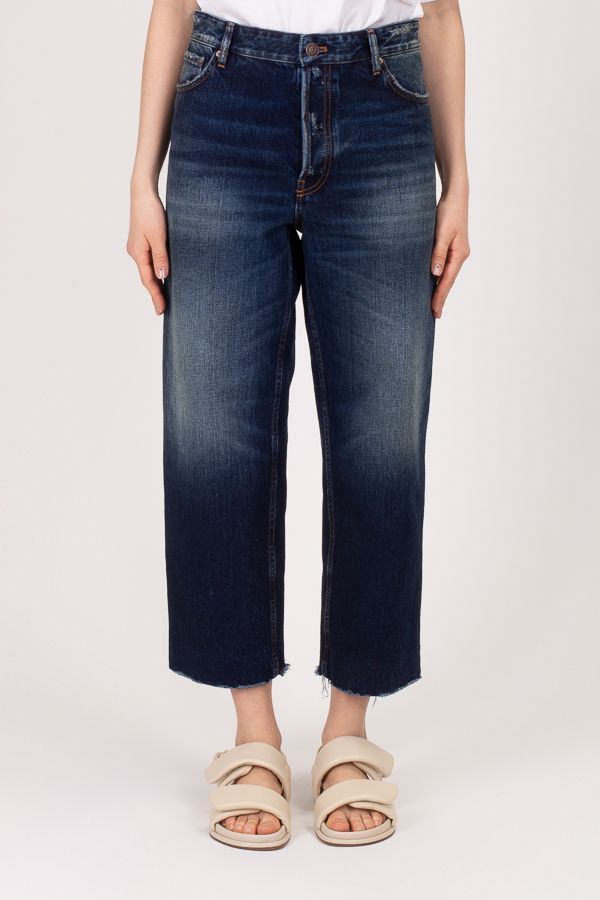 Balenciaga o1in1g0924 Cropped Pants in Blue Size 28" / US 6 / IT 42 - 2 Thumbnail