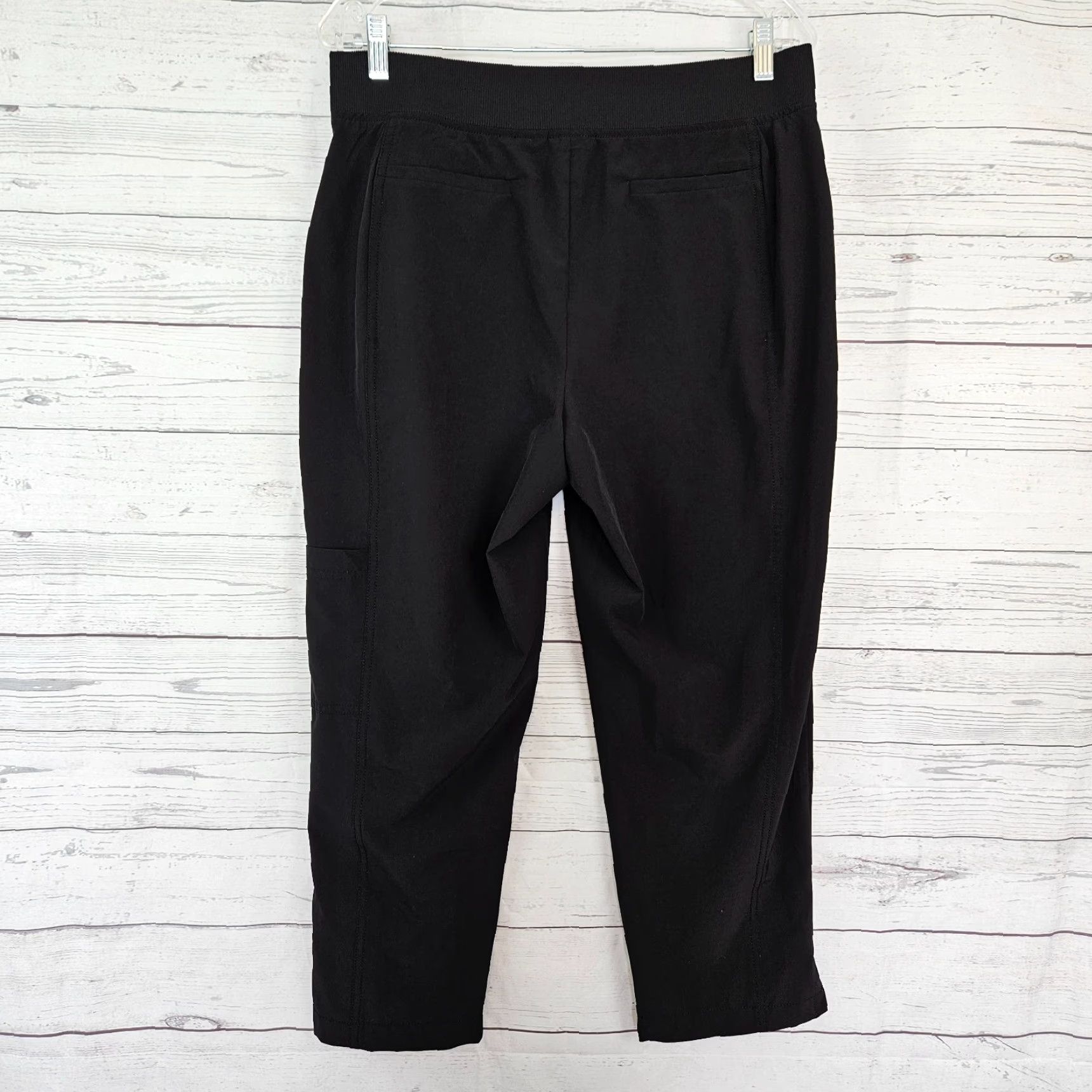 Vintage Chicos Zenergy Womens Cropped Pants Sz Medium Black Pull On Zip Pockets Size 32" / US 10 / IT 46 - 3 Thumbnail