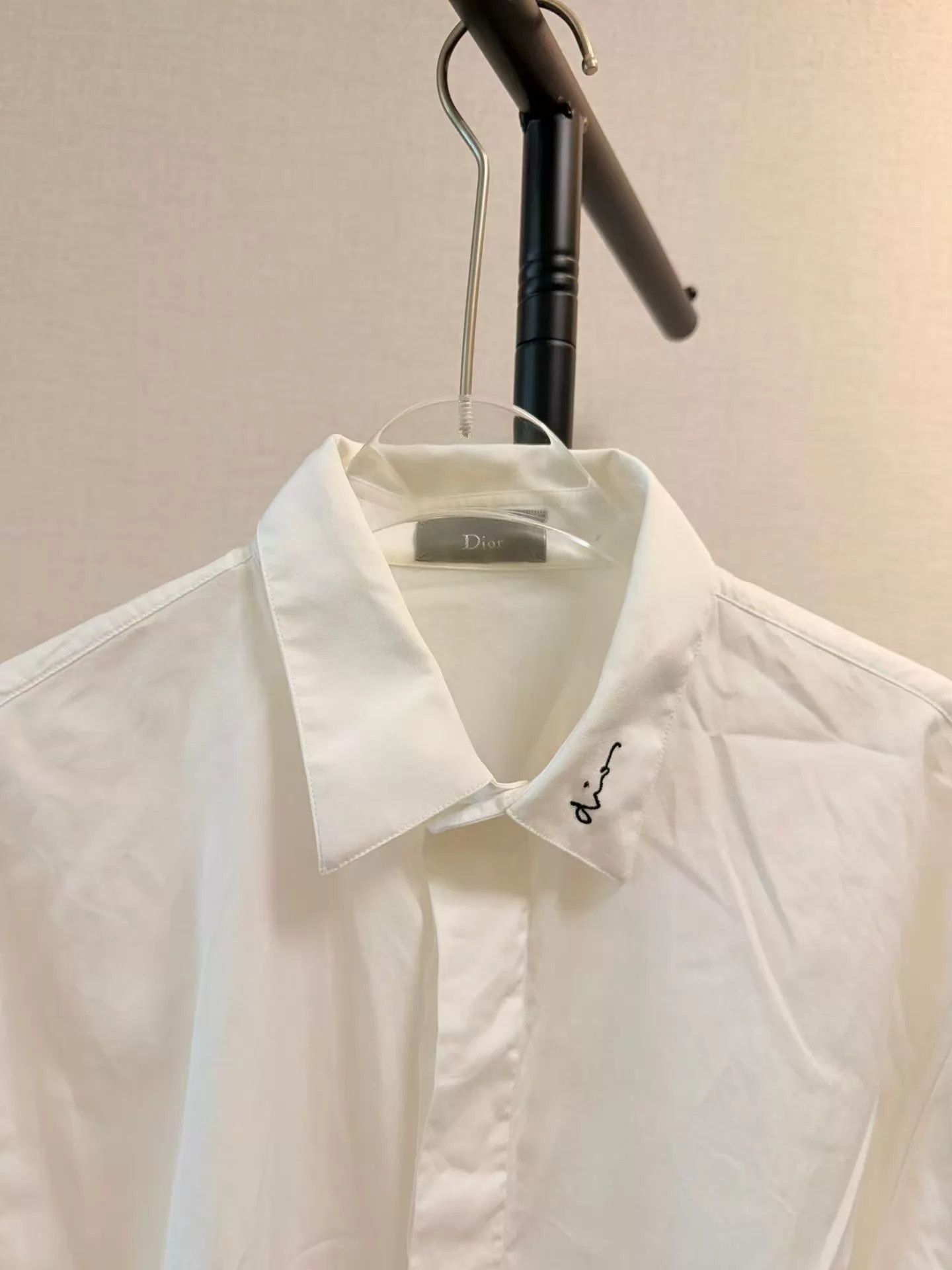Dior Dior White Classic Oversized Long Sleeve Shirt 38 Dior Logo Size US S / EU 44-46 / 1 - 3 Thumbnail