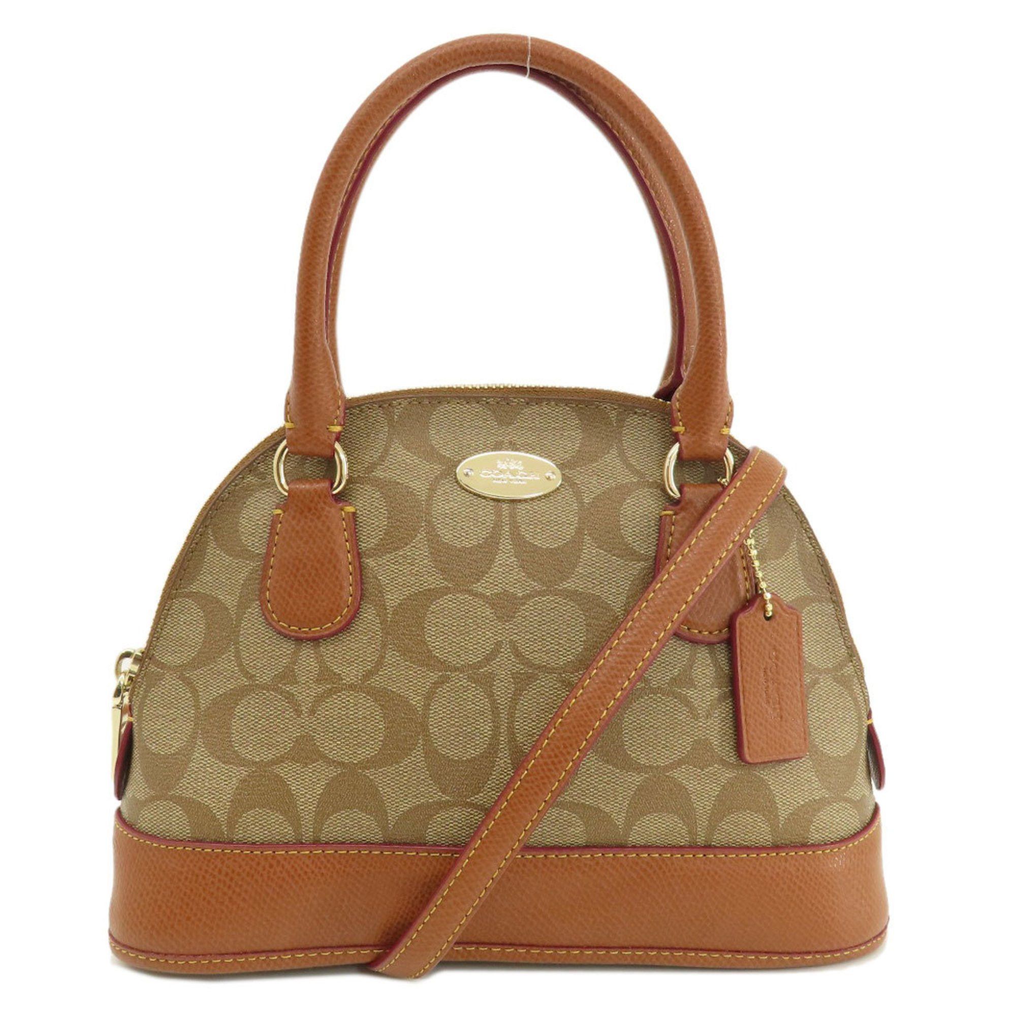 image of Coach F34083 Signature Handbag Pvc Women's Coach in Brown