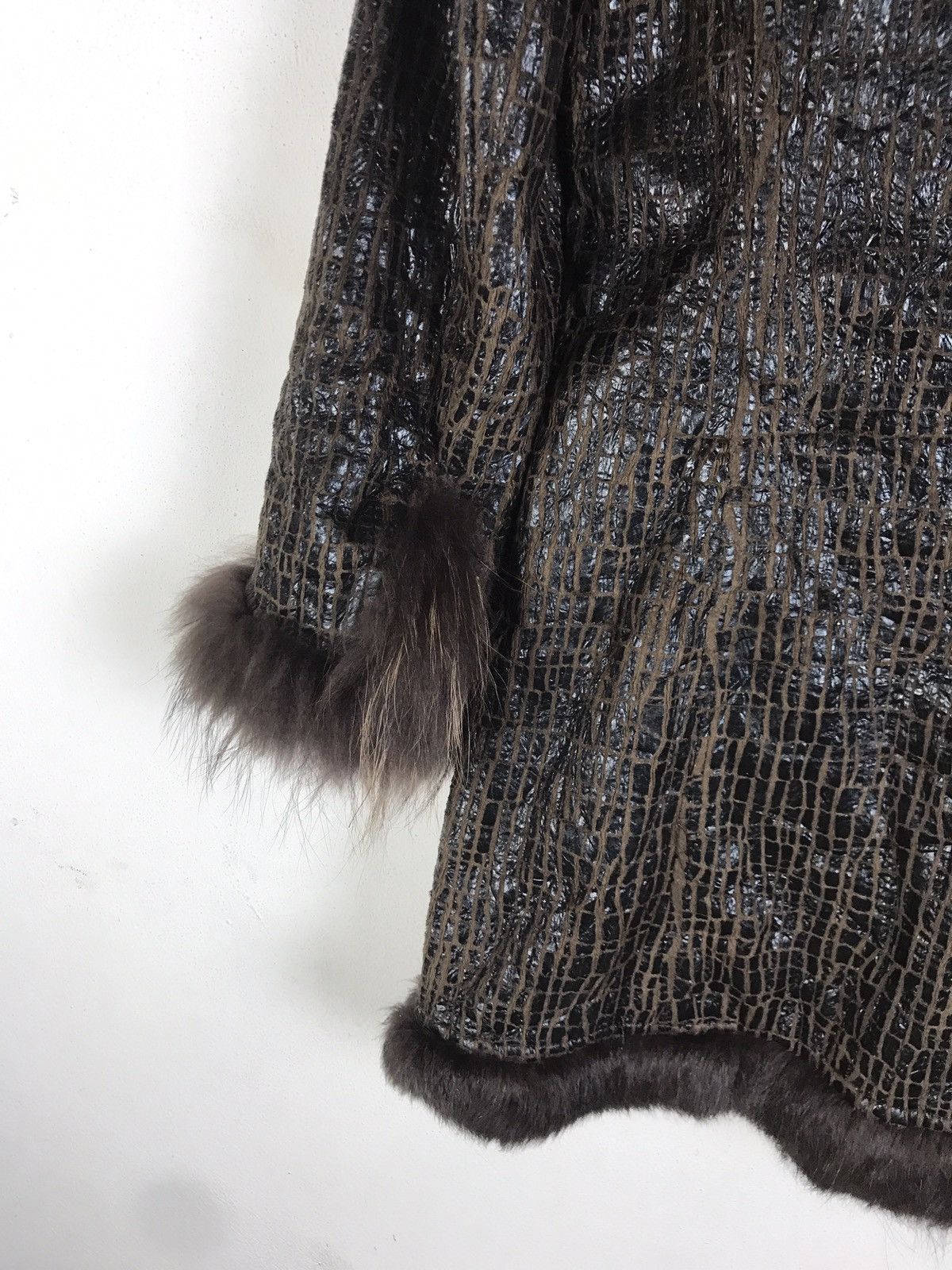 Sagafurs Vintage 70s Real Raccoon Fur Sash Coat – Glam Rock Boho Luxe Size M / US 6-8 / IT 42-44 - 13 Thumbnail