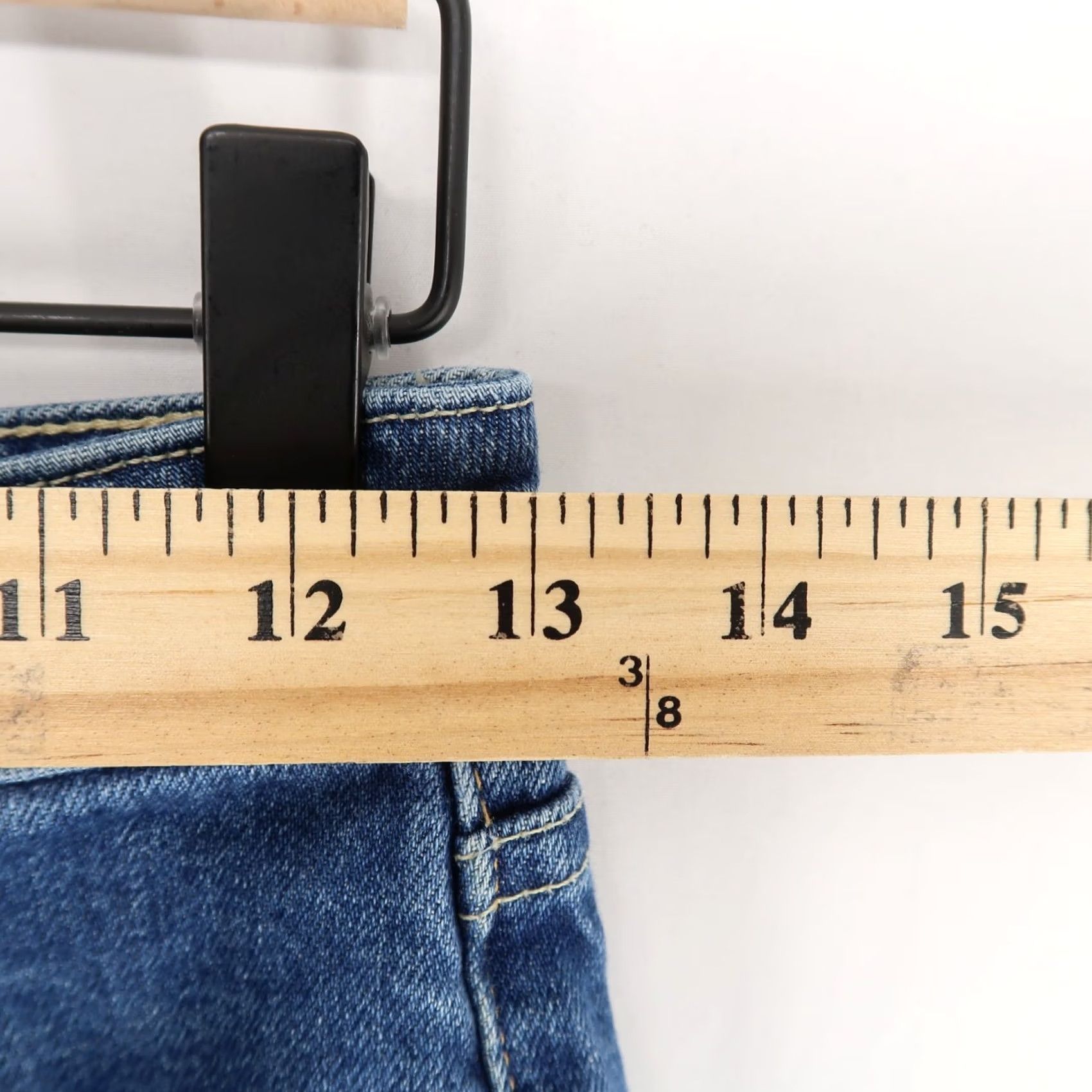 Vintage Trave Jeans Womens 26 Blue High Rise Slim Straight Step Hem Cuff 5-Pocket Denim Straight Vintage: No Size 26" / US 2 / IT 38 - 4 Thumbnail