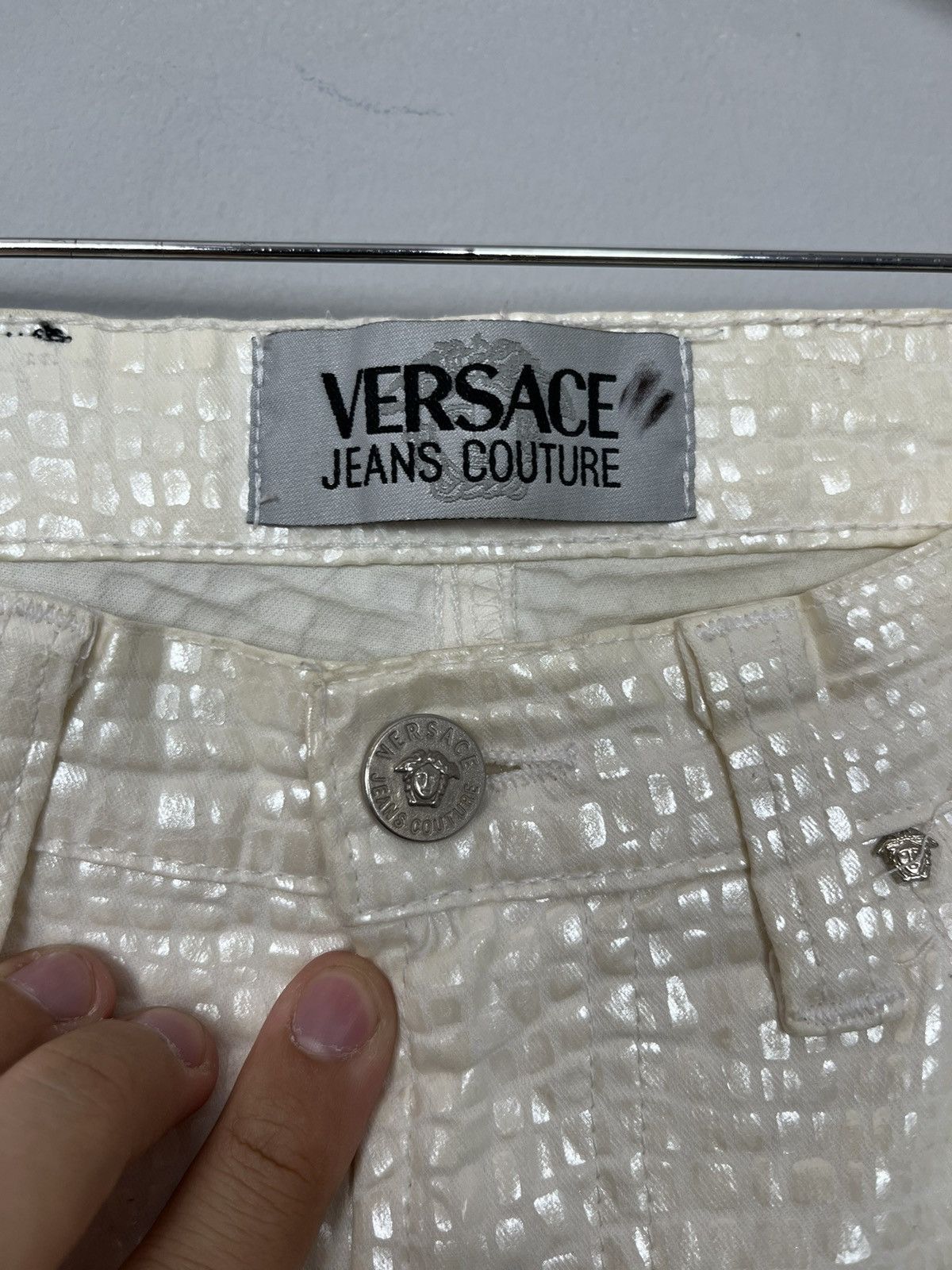 Versace × Versace Jeans Couture × Vintage Versace Jeans Couture Vintage Rare Snakeskin Pants Italy Size 29" - 10 Thumbnail
