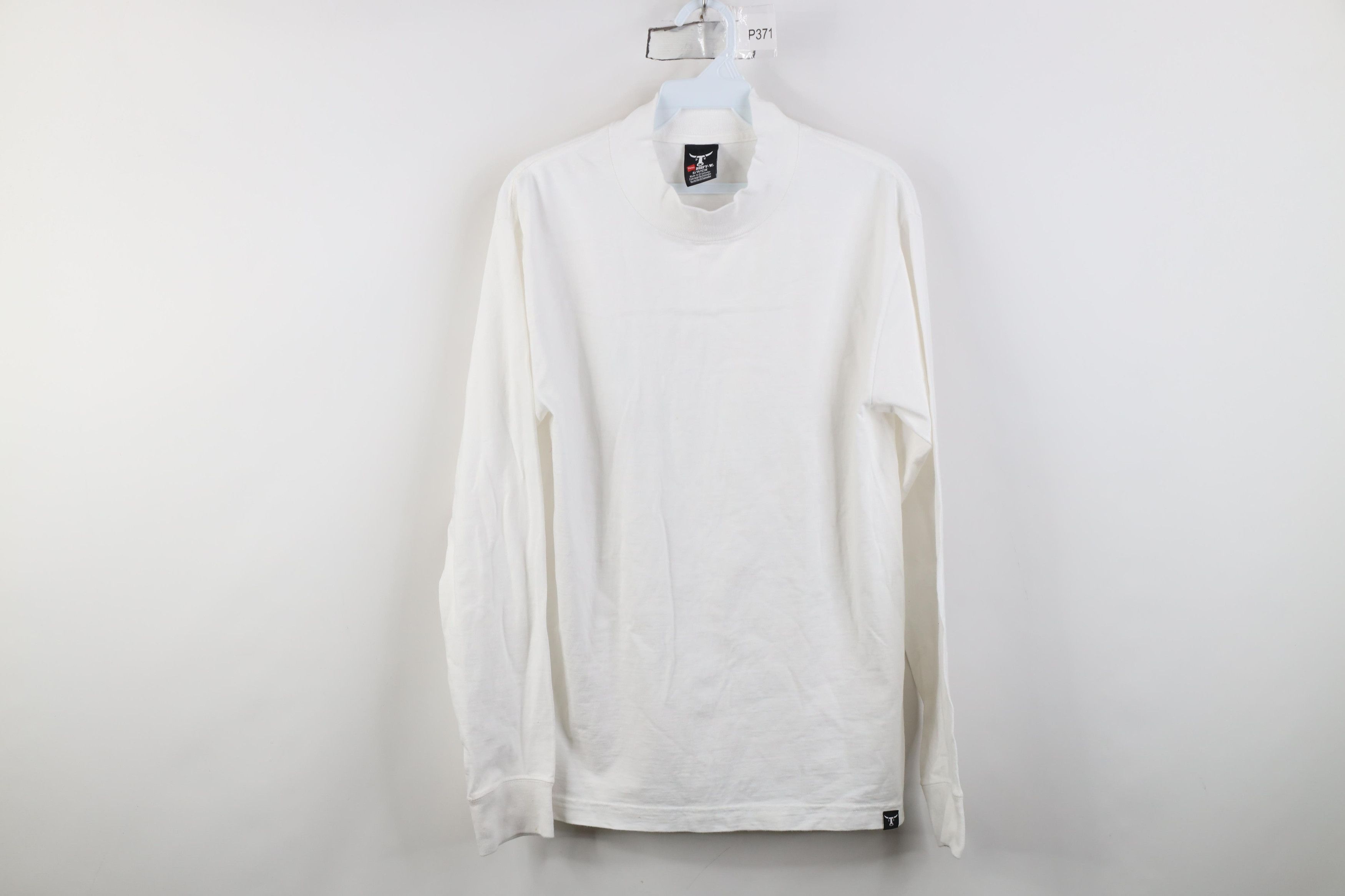 Hanes Vintage 90s Y2K Hanes Beefy Cotton Long Sleeve T-Shirt White Size US S / EU 44-46 / 1 - 1 Thumbnail