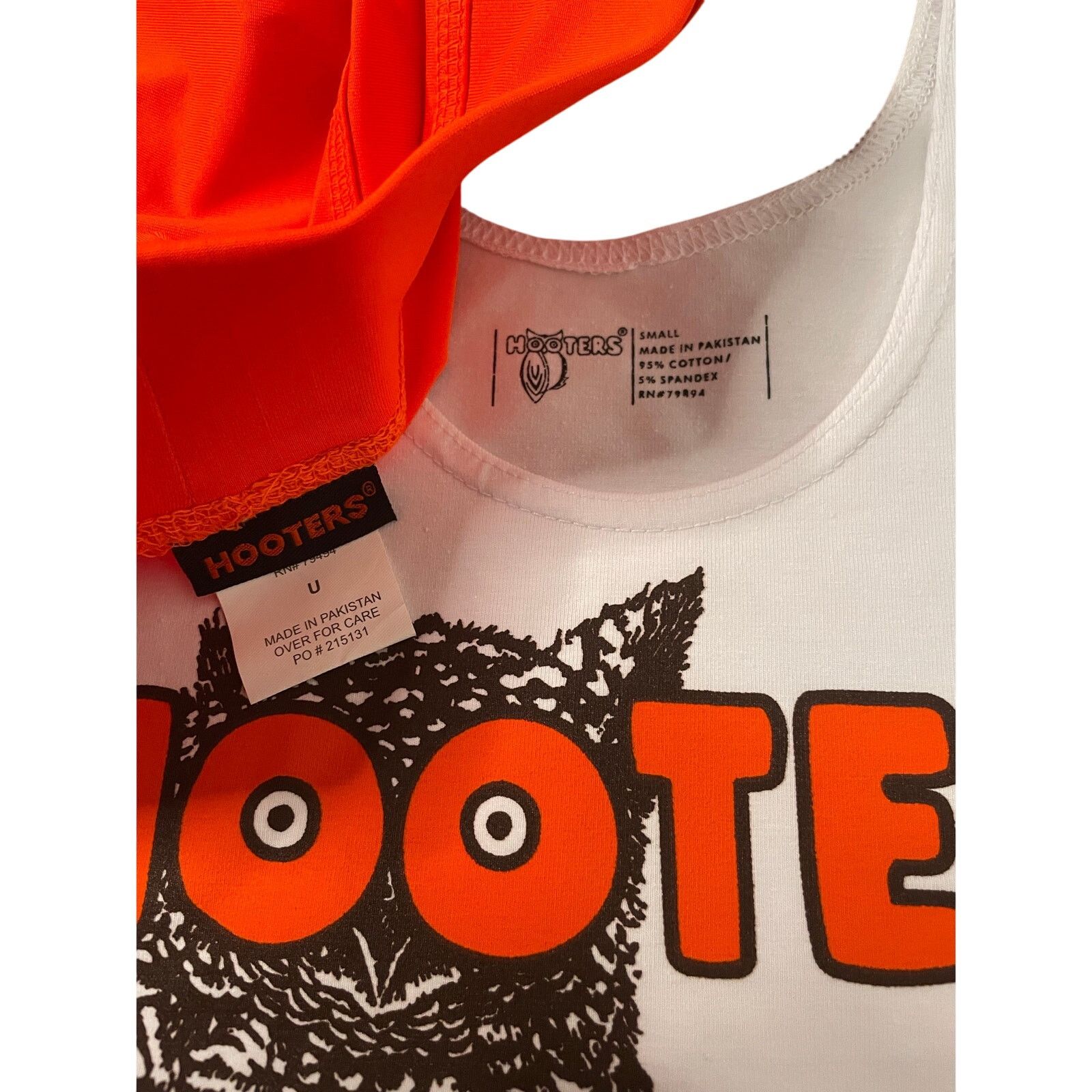 Other New Hooters Uniform Tank Shorts Pouch Tag Socks hose Small Size S / US 4 / IT 40 - 5 Thumbnail