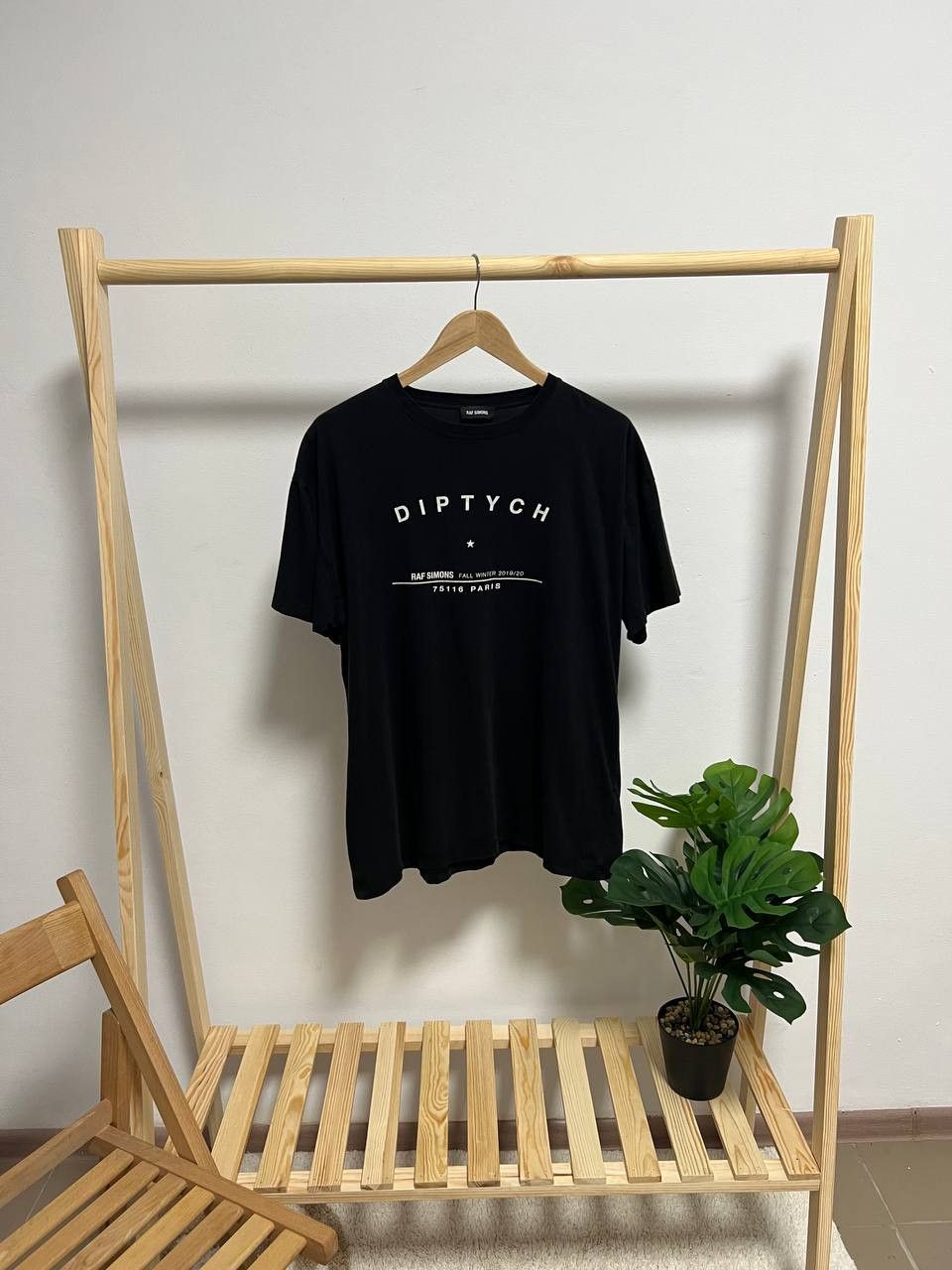 image of T-Shirt Raf Simons Diptych Fall Winter 2019/20 Paris in Black, Men's (Size Small)