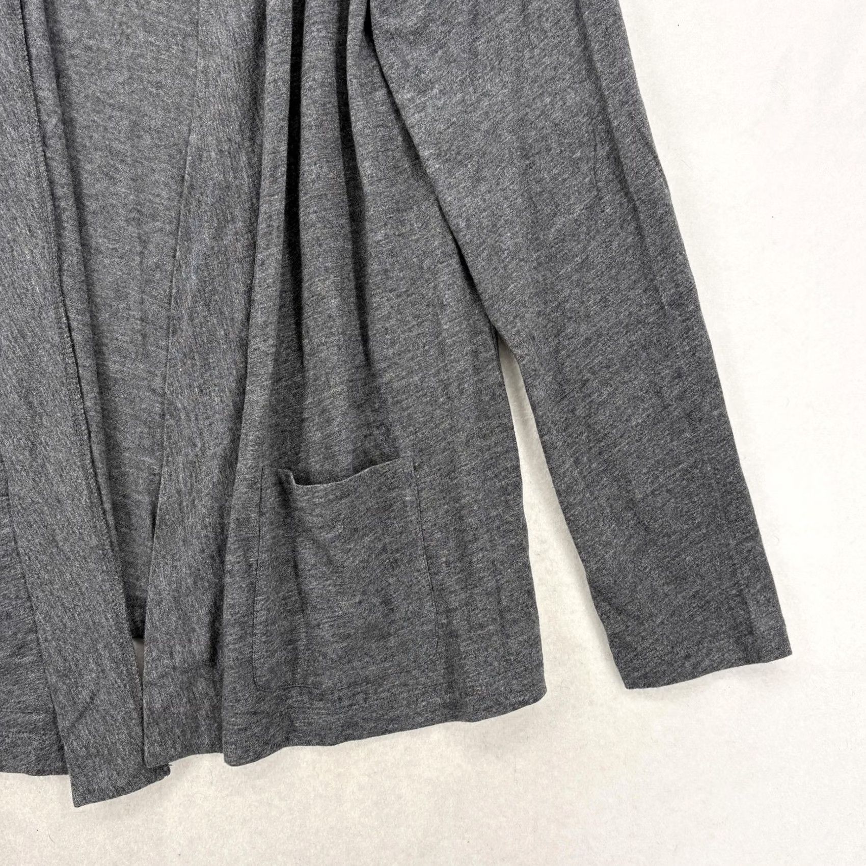 J.Crew J.CREW Cardigan Womens XL Gray Cotton Modal Open Front Pockets Knit NWT Sweater Size XL / US 12-14 / IT 48-50 - 3 Thumbnail