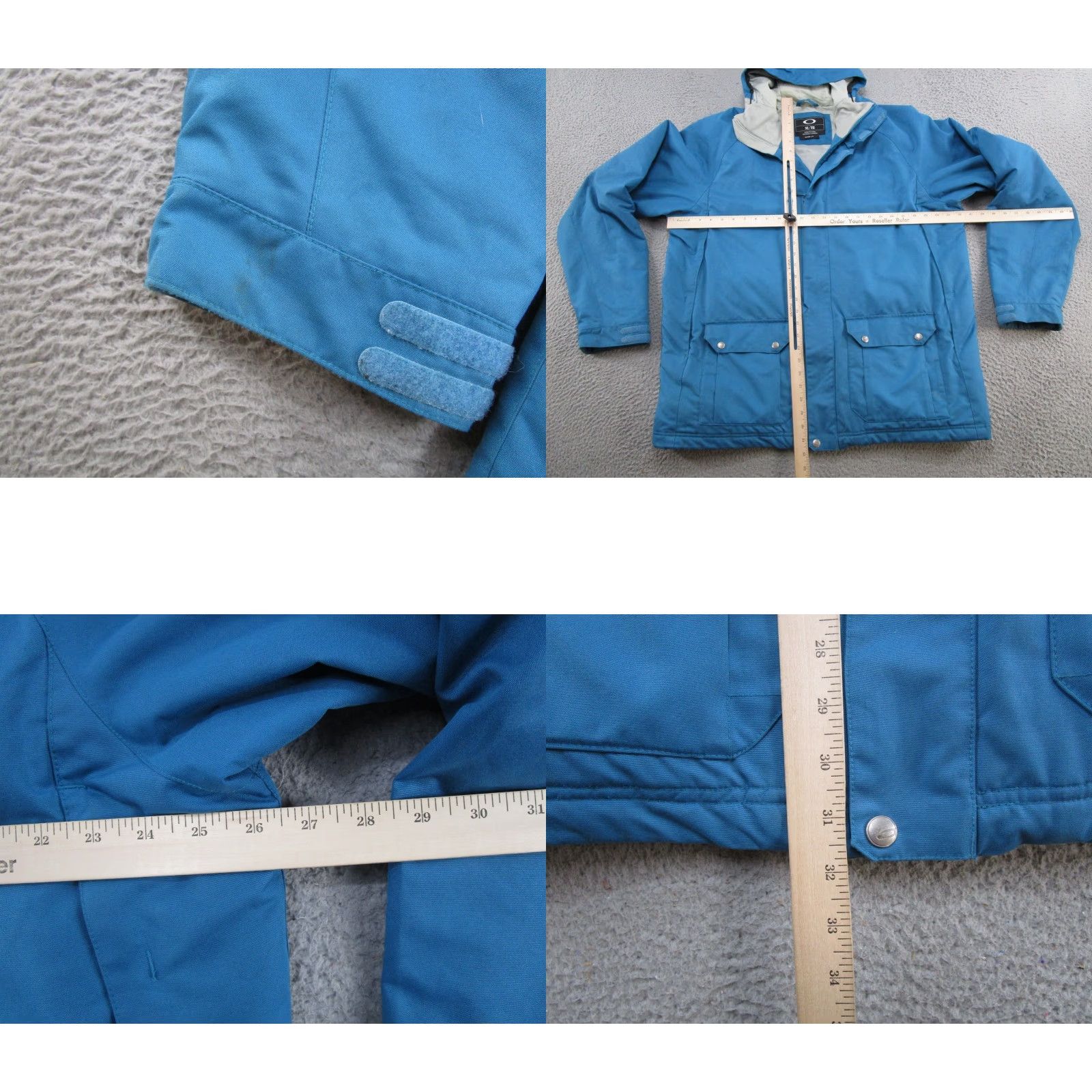 Oakley Oakley Winter Blue Hooded Loose Fit Full Zip Jacket Men's XL Size Blue Logo Pattern Sports Hooded Jacket Mens XL Size US XL / EU 56 / 4 - 8 Thumbnail