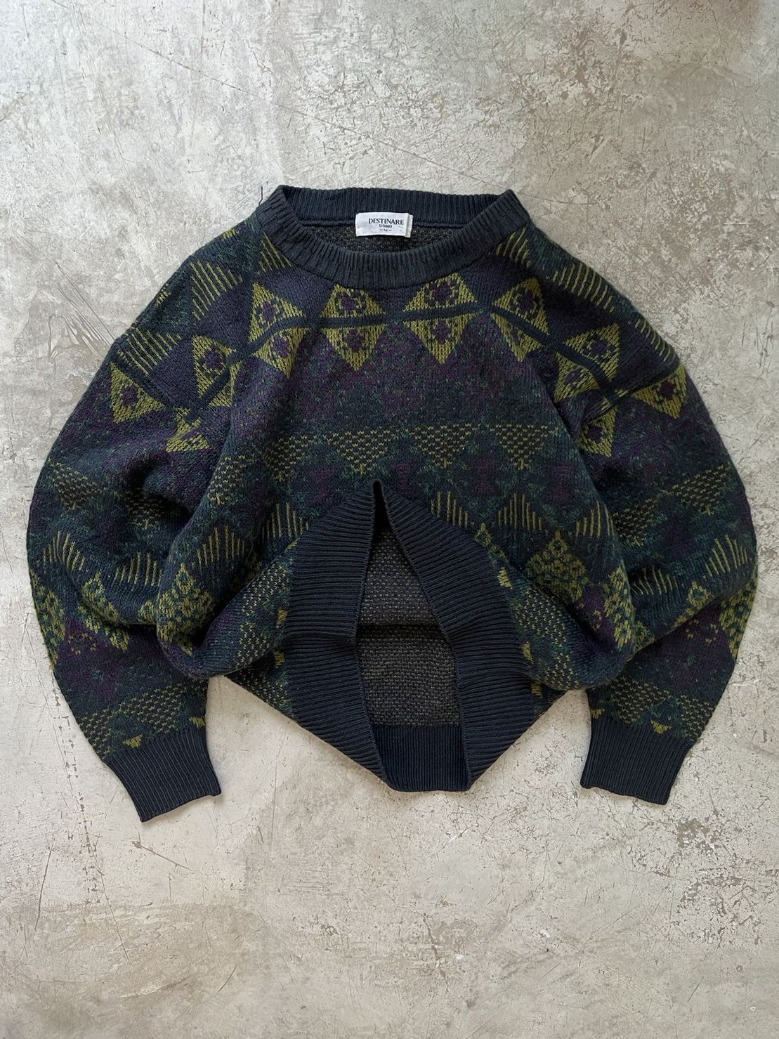 Vintage Vtg Destinare Uomo Multicolour Pullover Knit Sweater Size US S / EU 44-46 / 1 - 3 Thumbnail