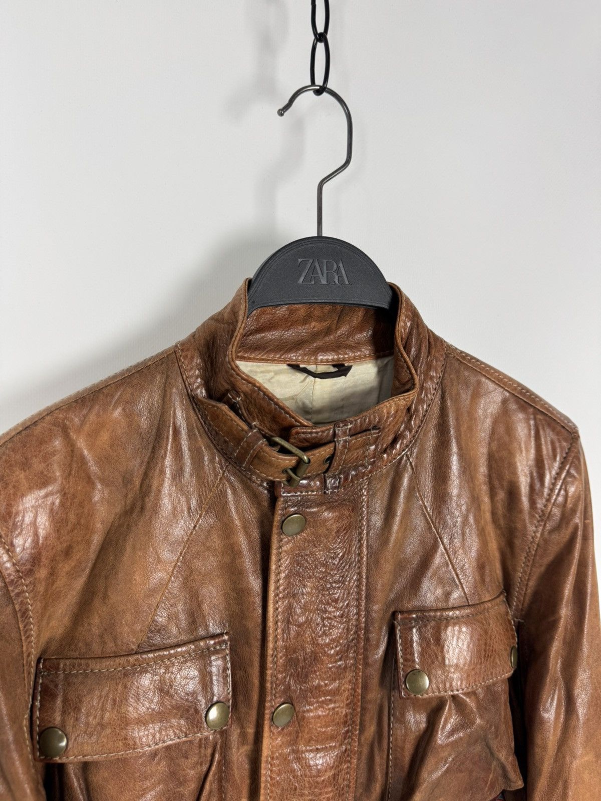 Belstaff Belstaff Brad Leather Brown Motorcycling Women’s Jacket Size XL / US 12-14 / IT 48-50 - 3 Thumbnail