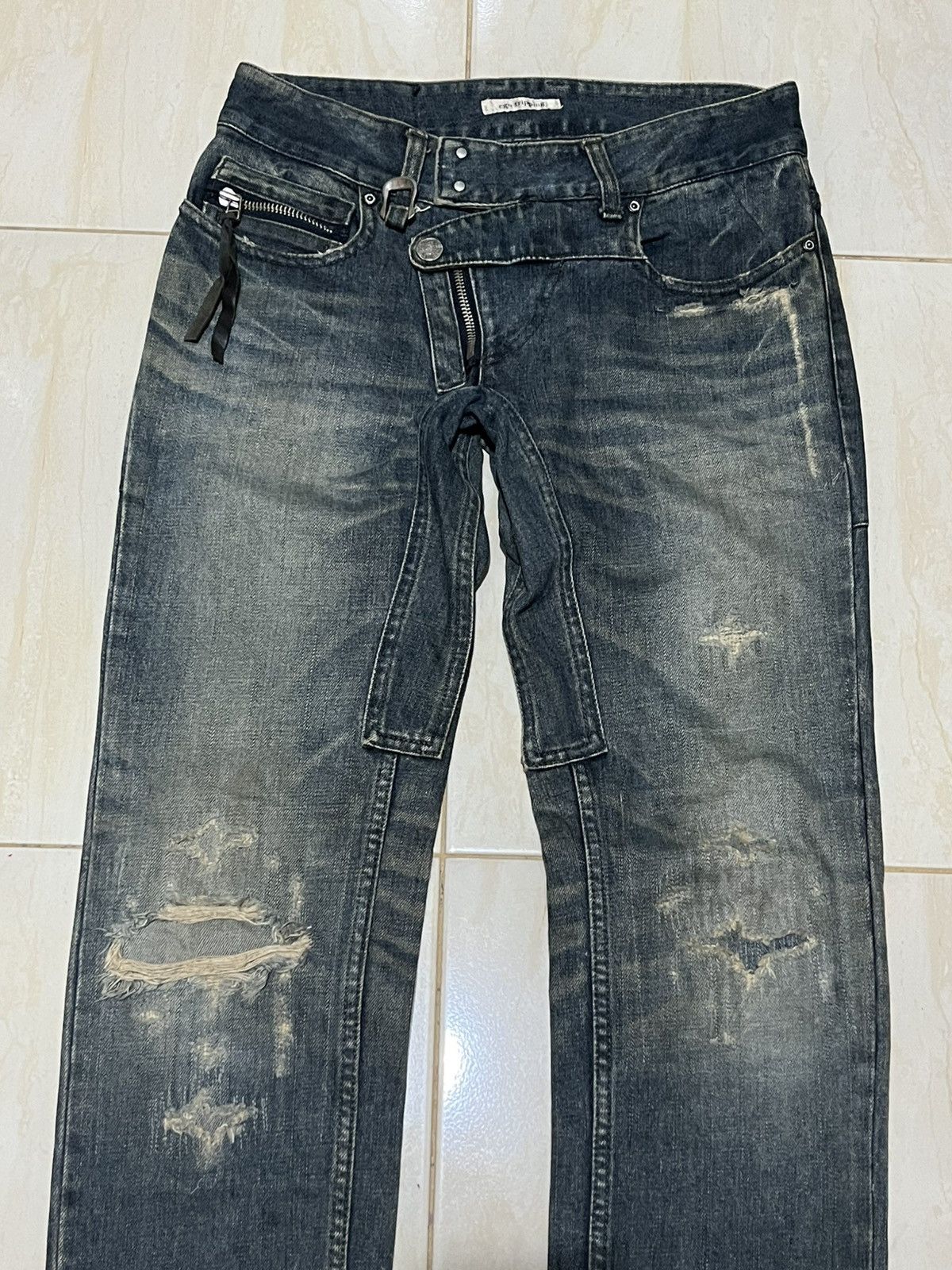 Ego Tripping EGO Tripping Japan Denim Distressed Size US 29 - 3 Thumbnail